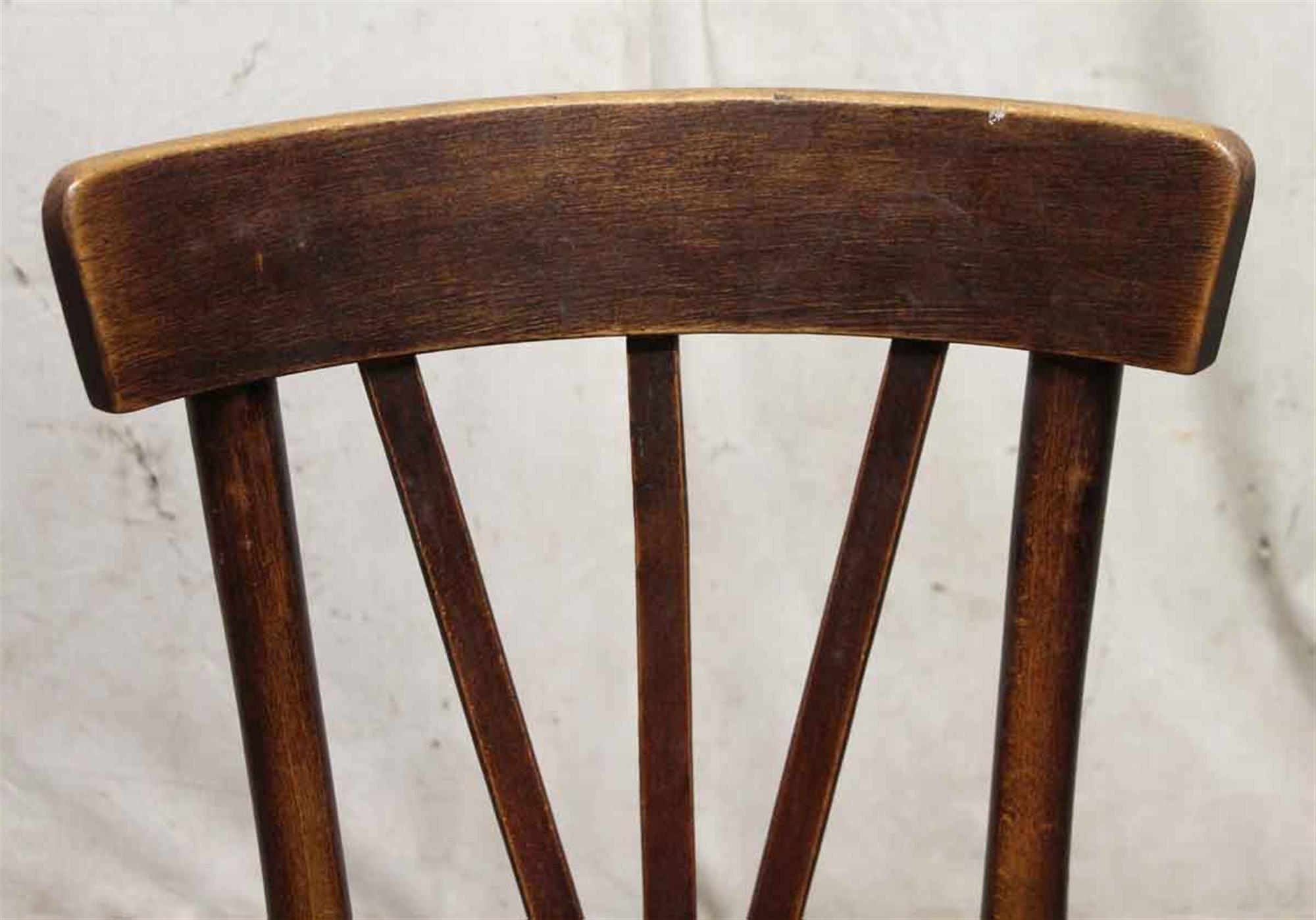 1980s French Dark Tone Wooden Bistro Chair In Good Condition In New York, NY