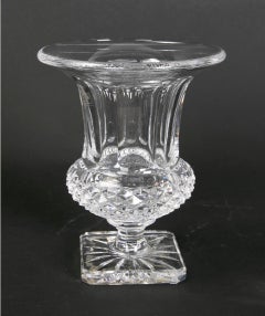 1980s French Hand-Carved Crystal Glass, Signed Cristal Louis, France