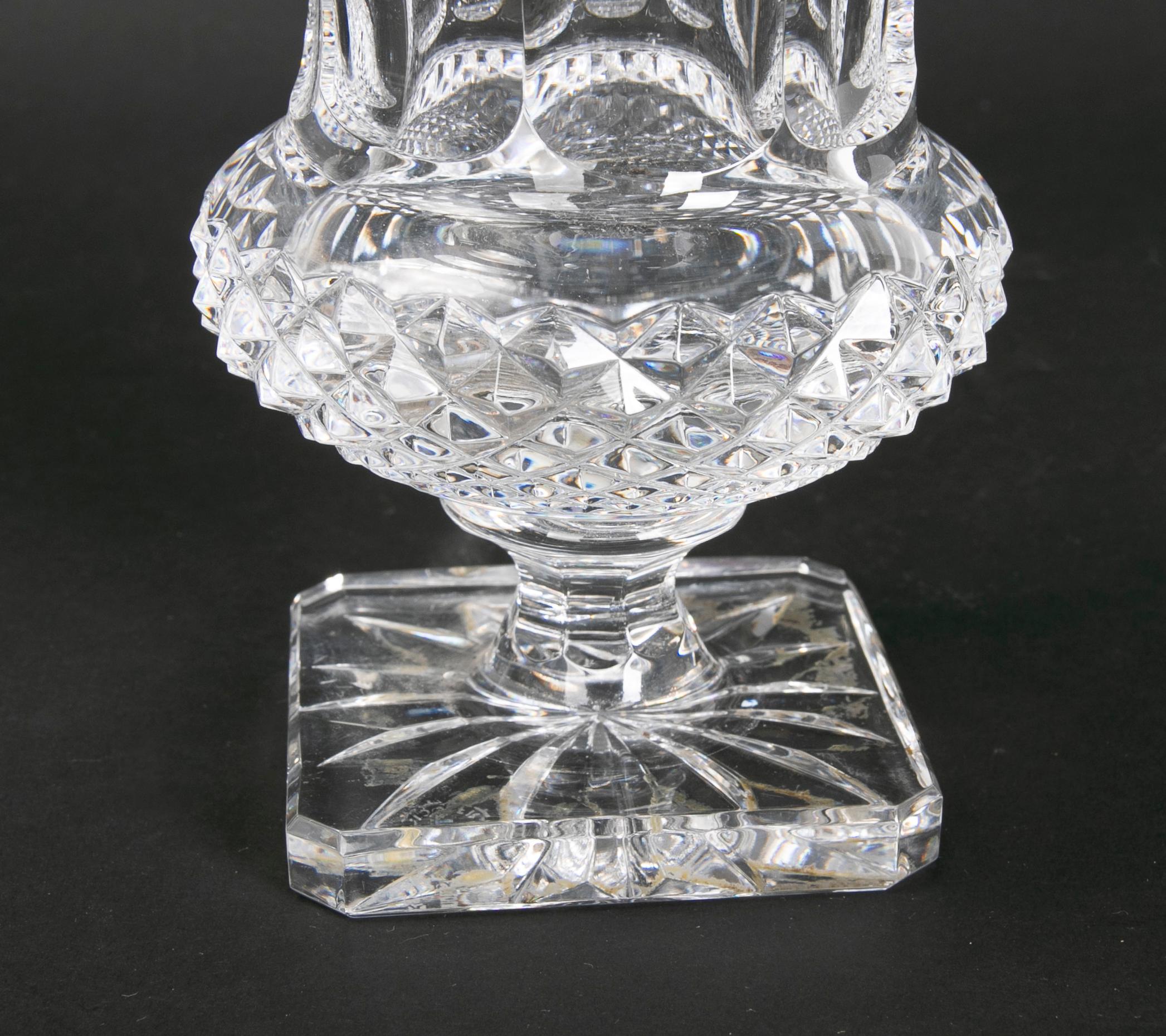 1980s French Hand-Carved Crystal Glass, Signed Cristal Louis, France For Sale 2