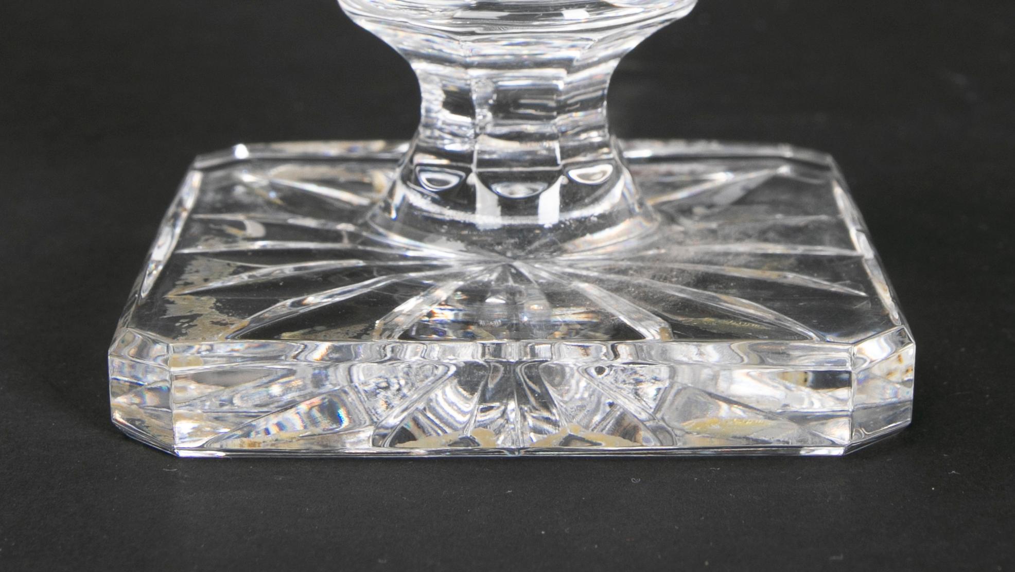 1980s French Hand-Carved Crystal Glass, Signed Cristal Louis, France For Sale 4