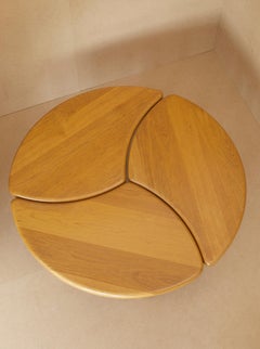 1980s French Limited, Made-to-order Solid Oak Modular Coffee Tables