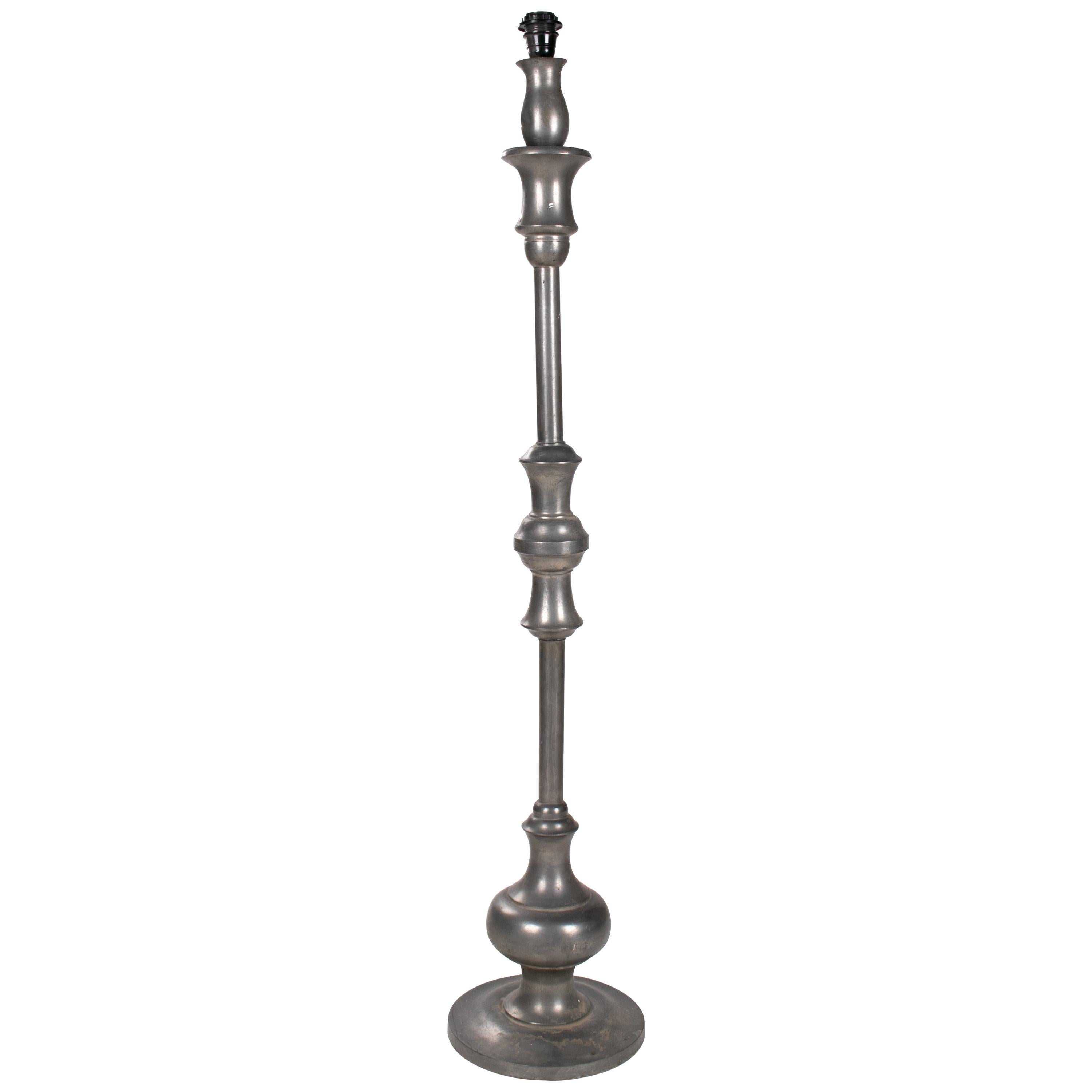 1980s French Metallic Standing Lamp