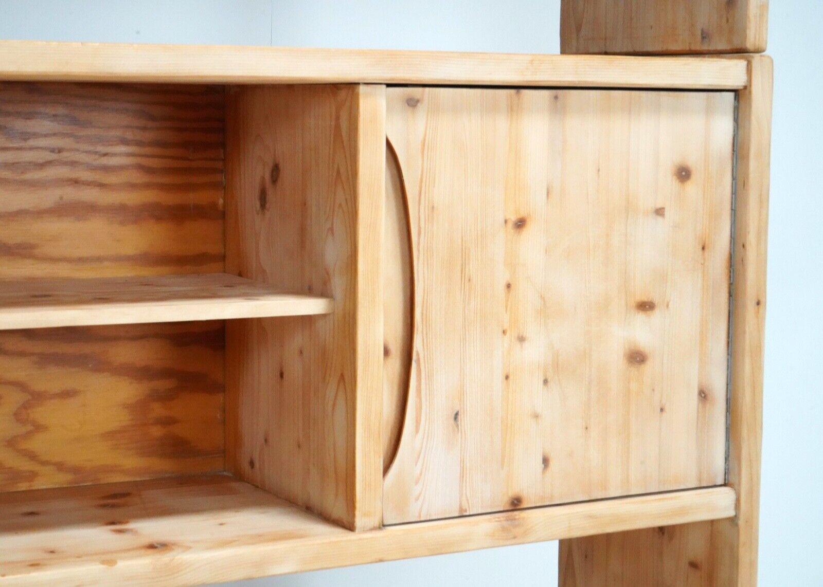 Rustic 1980s French Pine Modular Bookcase Highboard Shelving Unit