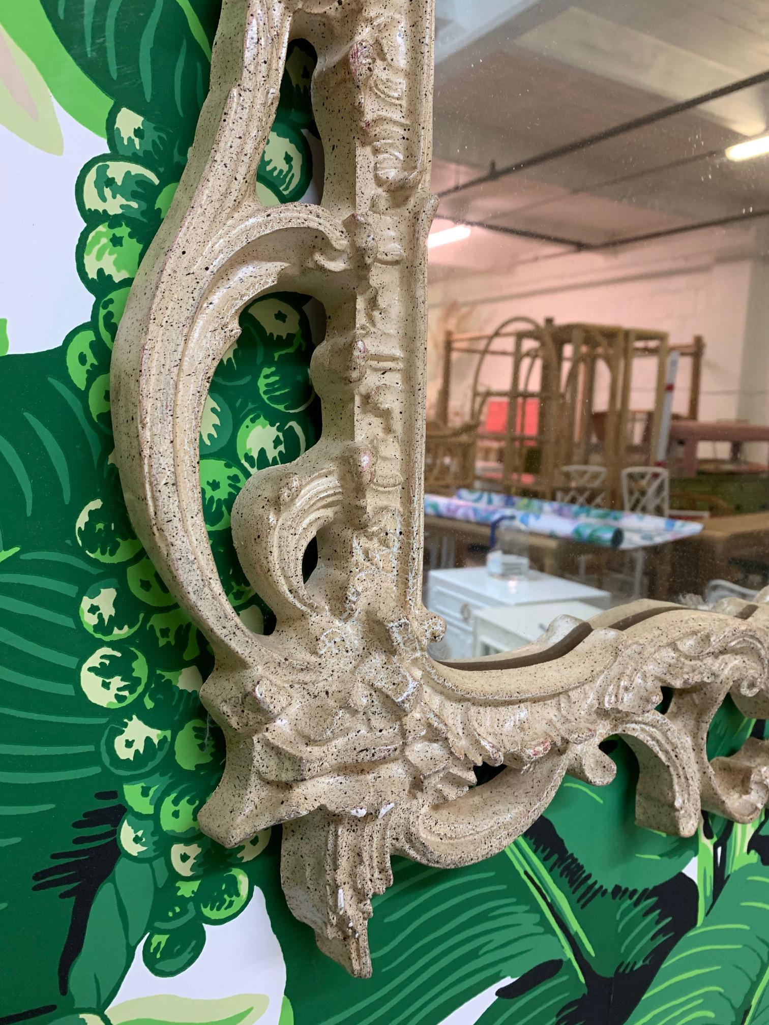 20th Century 1980s French Rococo Style Baroque Wall Mirror For Sale