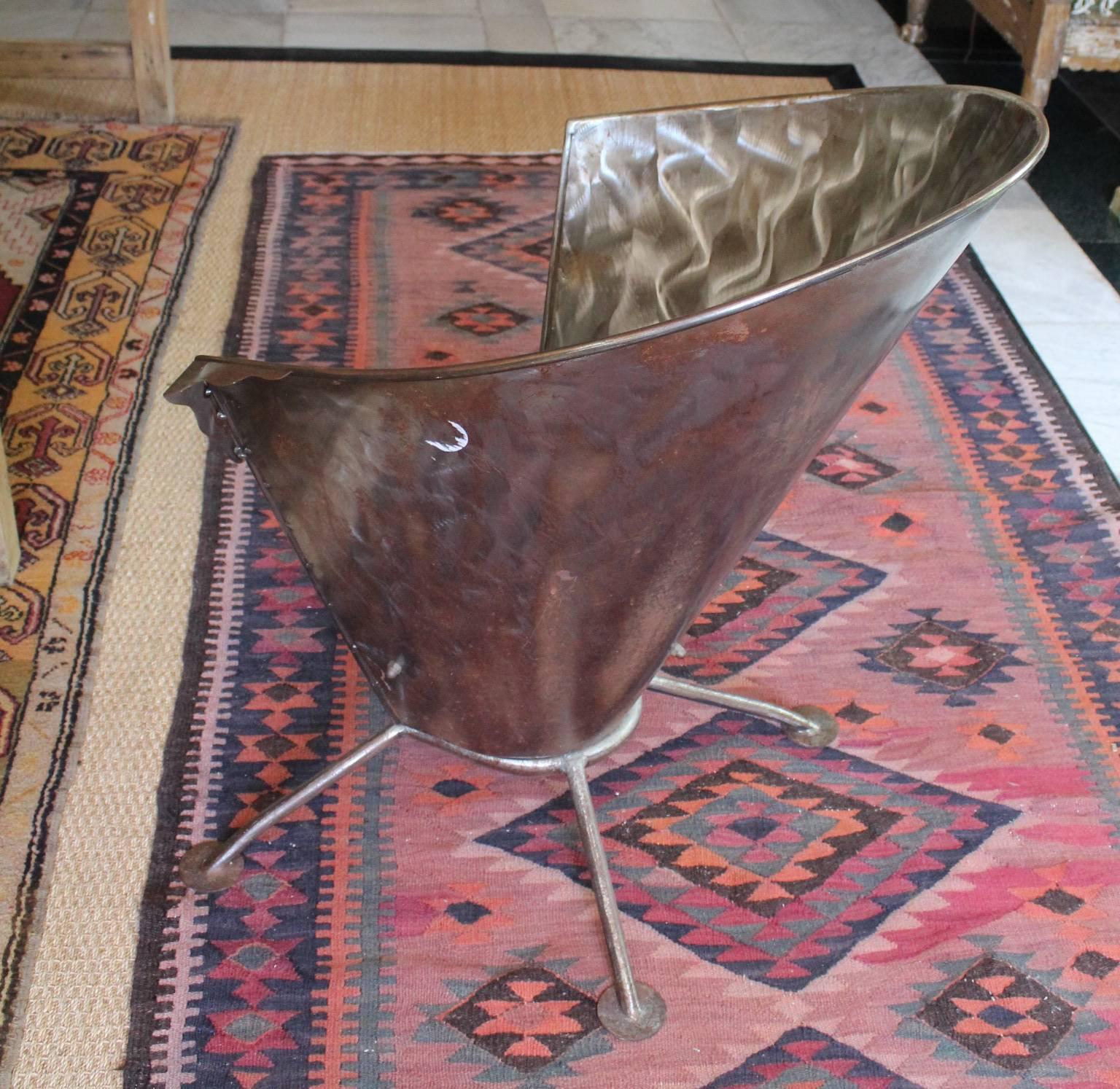1980s, French Steel Design Sofa Chair For Sale 1