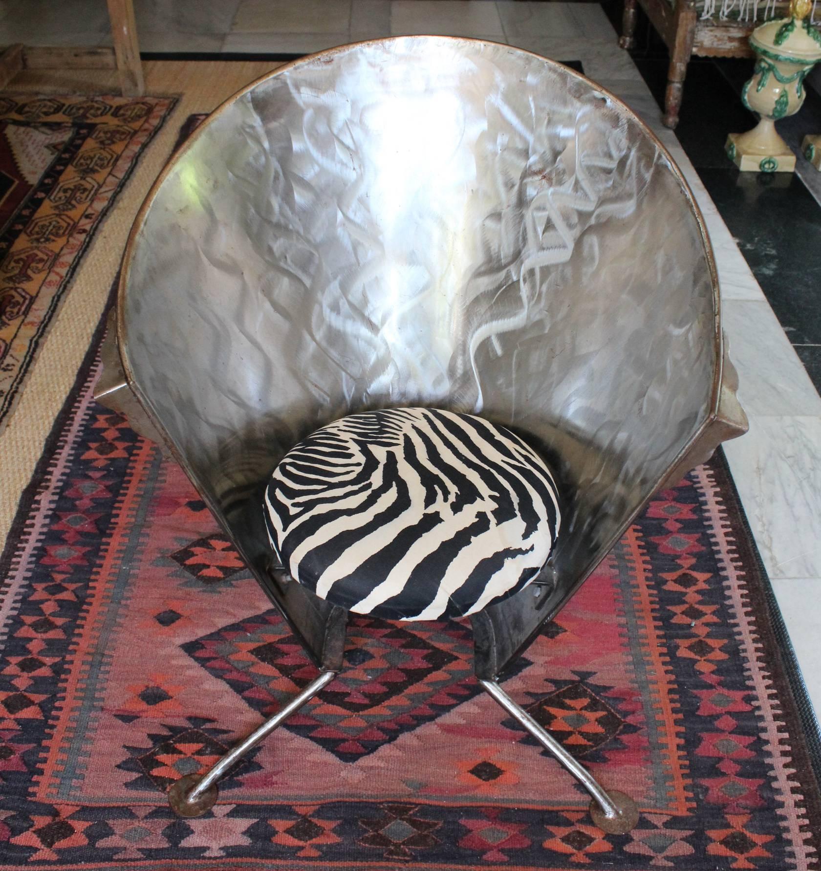1980s, French Steel Design Sofa Chair For Sale 3