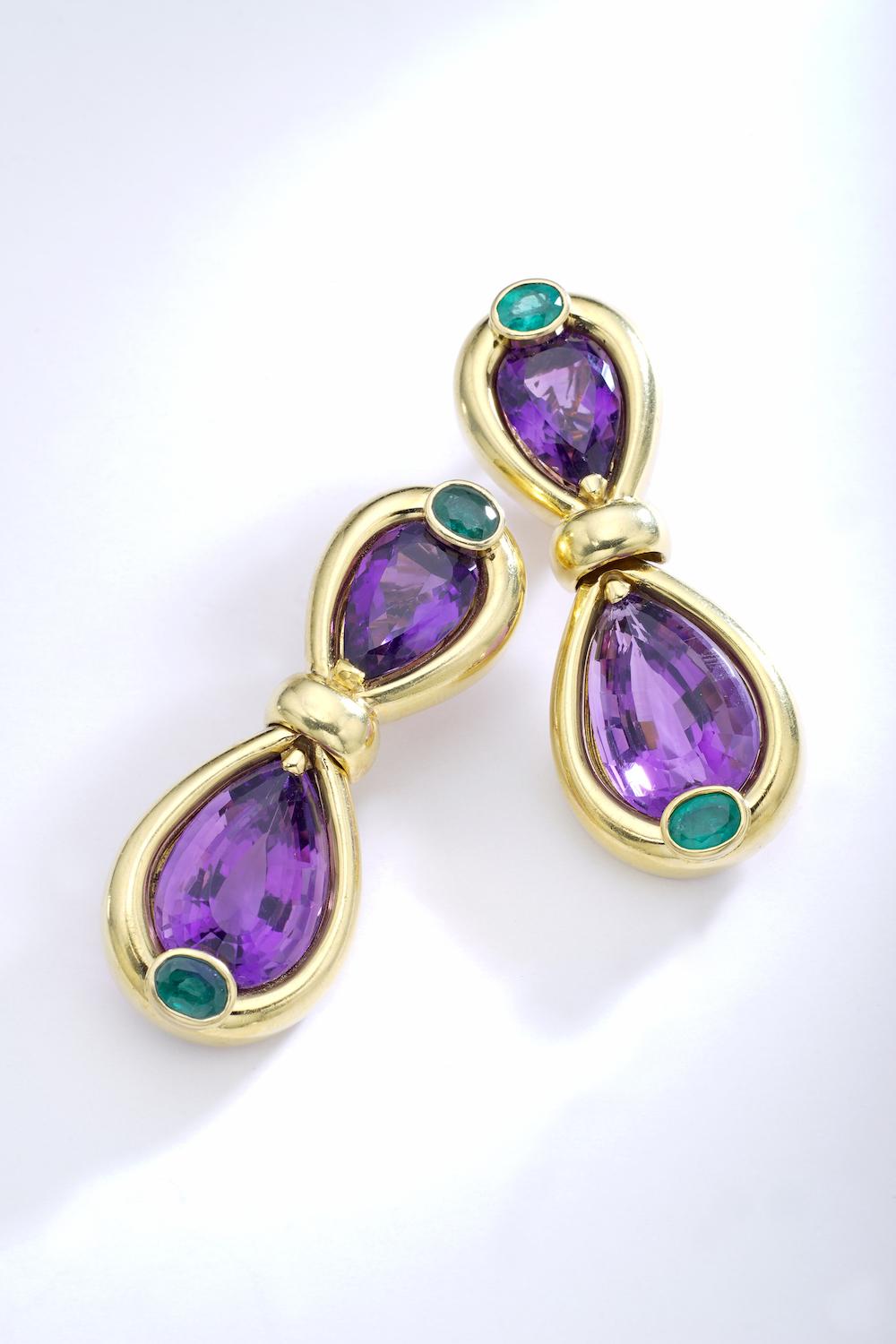 emerald and amethyst combination