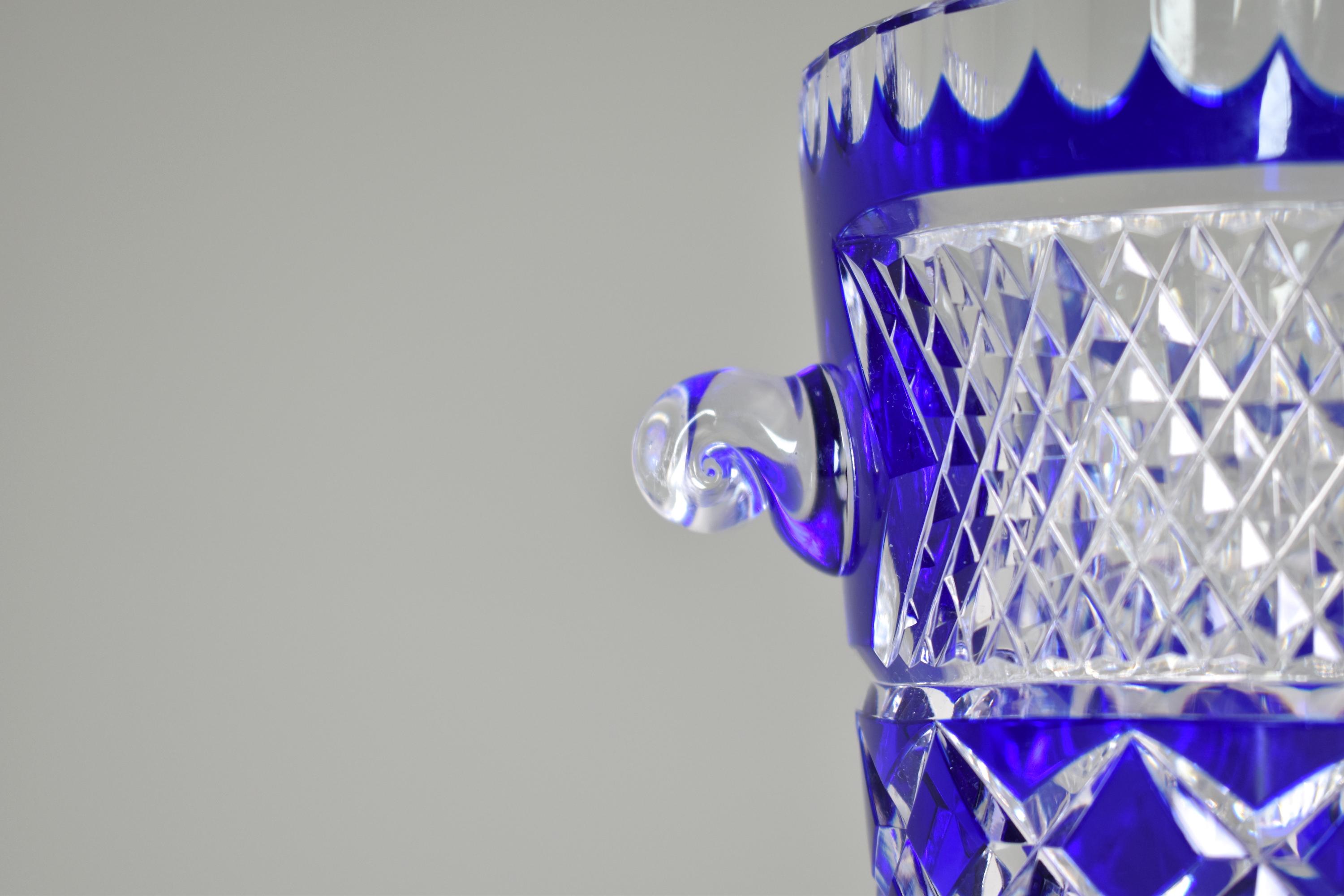 1980's French Vintage Crystal De Boheme Ice Bucket 7