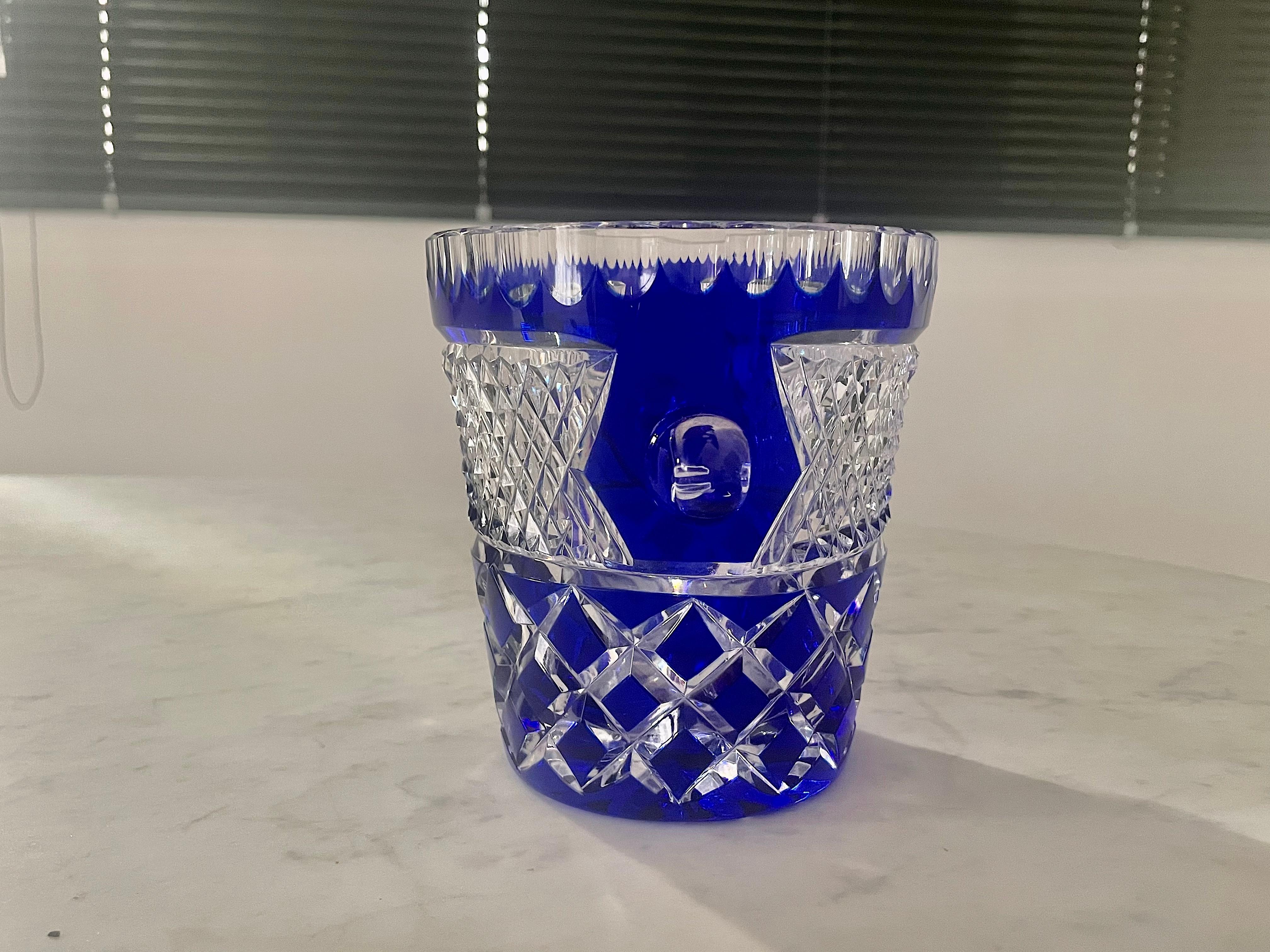 1980's French Vintage Crystal De Boheme Ice Bucket 3