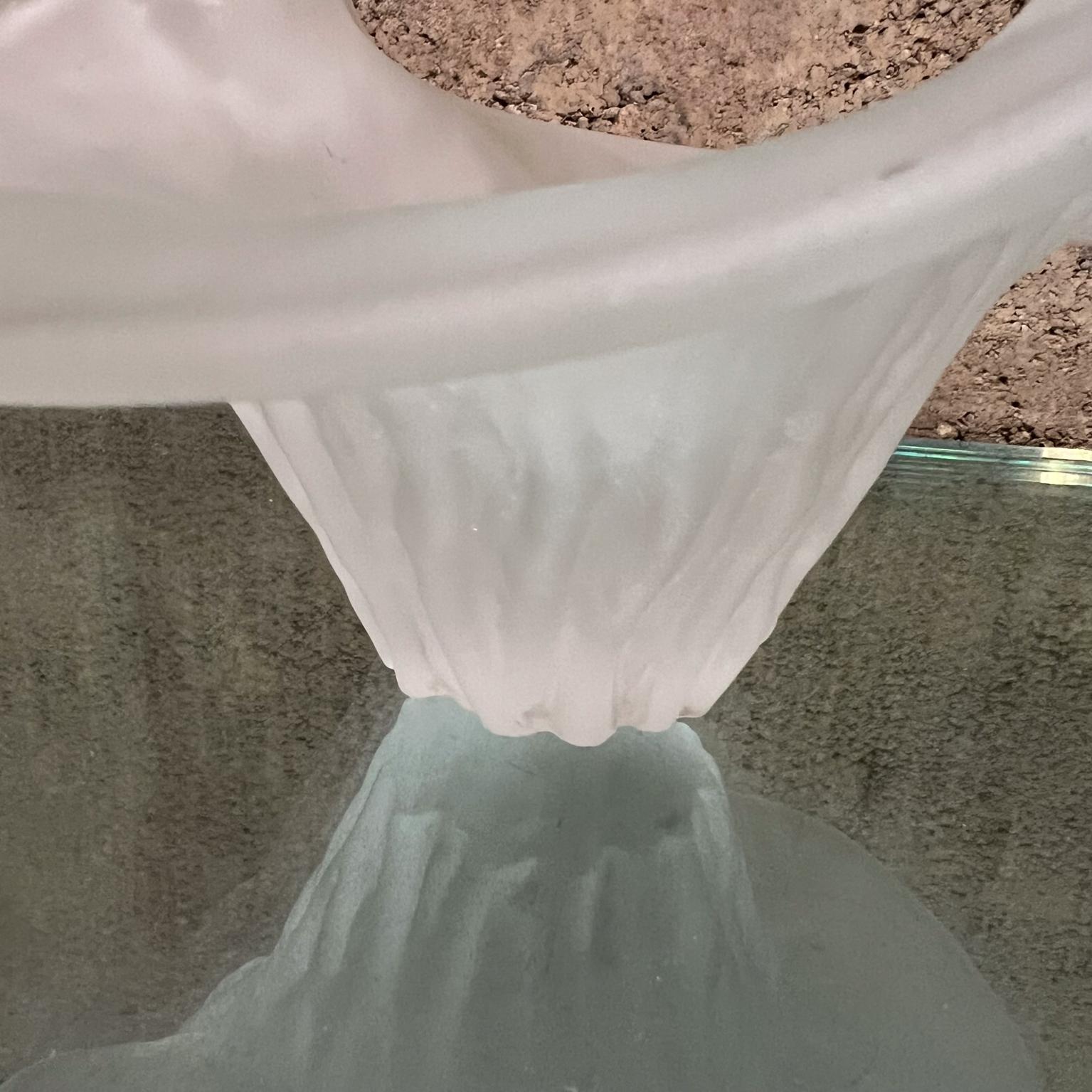 1980s Frosted Glass Basket Candy Dish 1