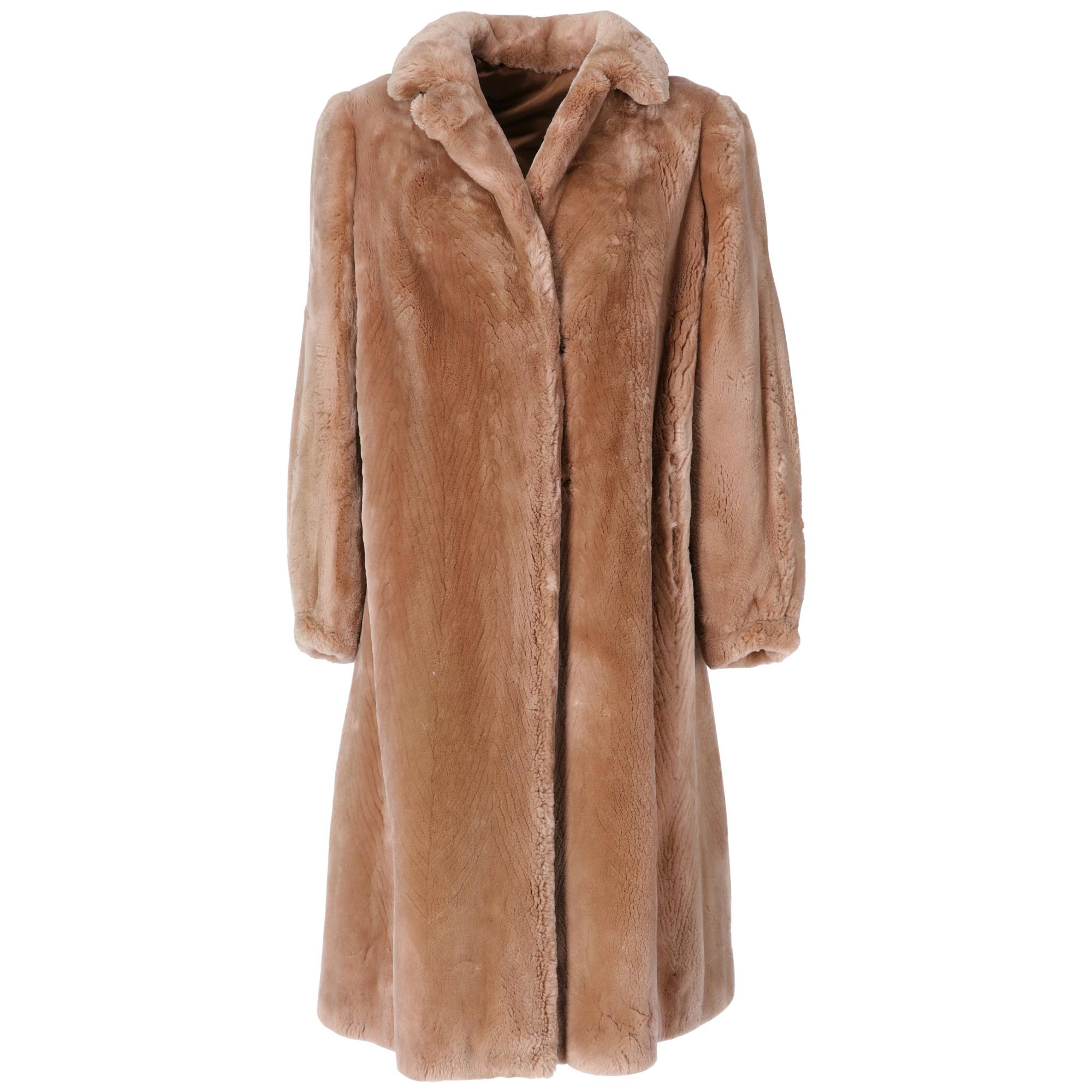 1980s G. Balzani Beige Beaver Fur Coat
