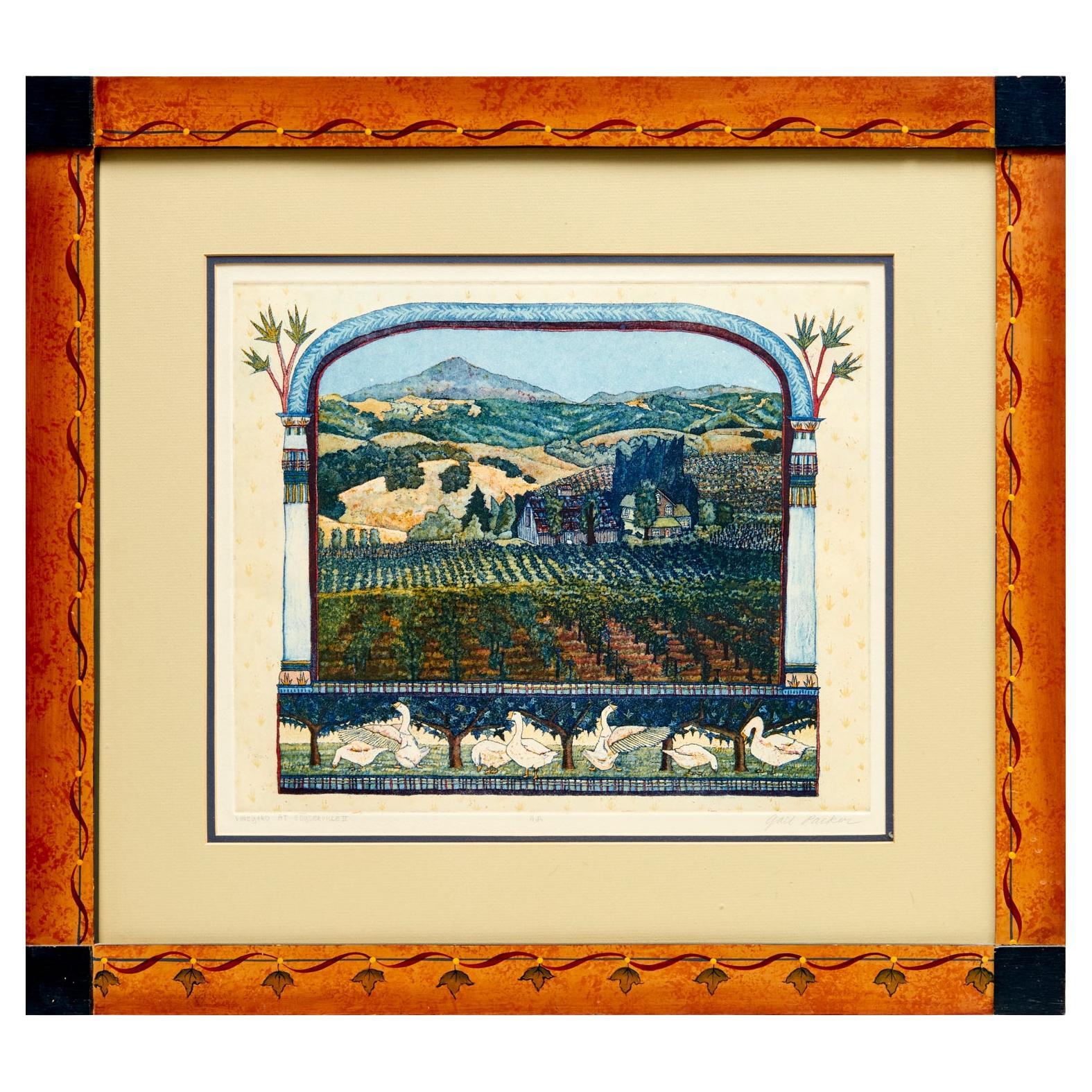 Gail Packer (americano), 1980, acquaforte acquatinta firmata e incorniciata, prova d'artista in vendita