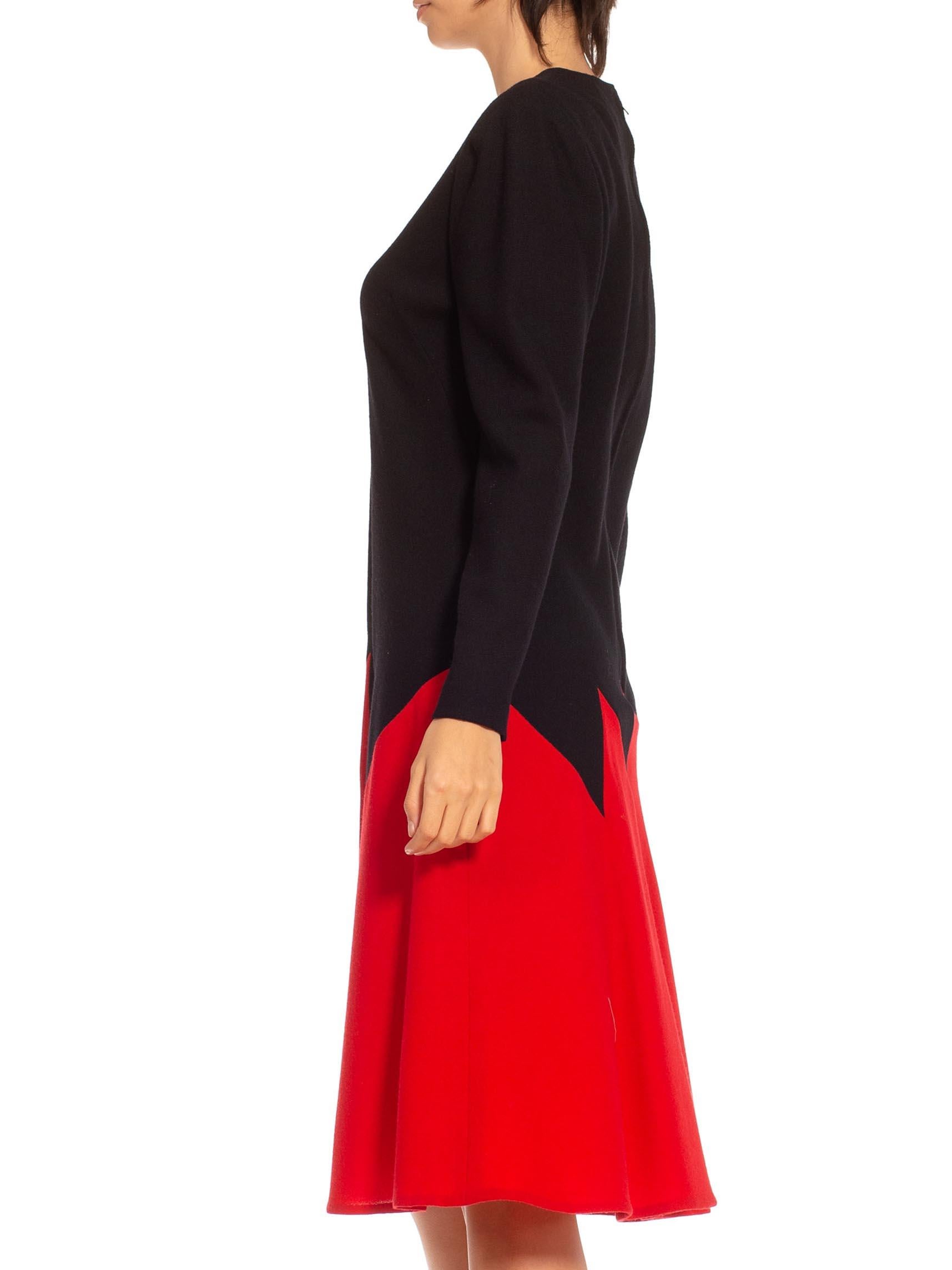 long sleeved red dress