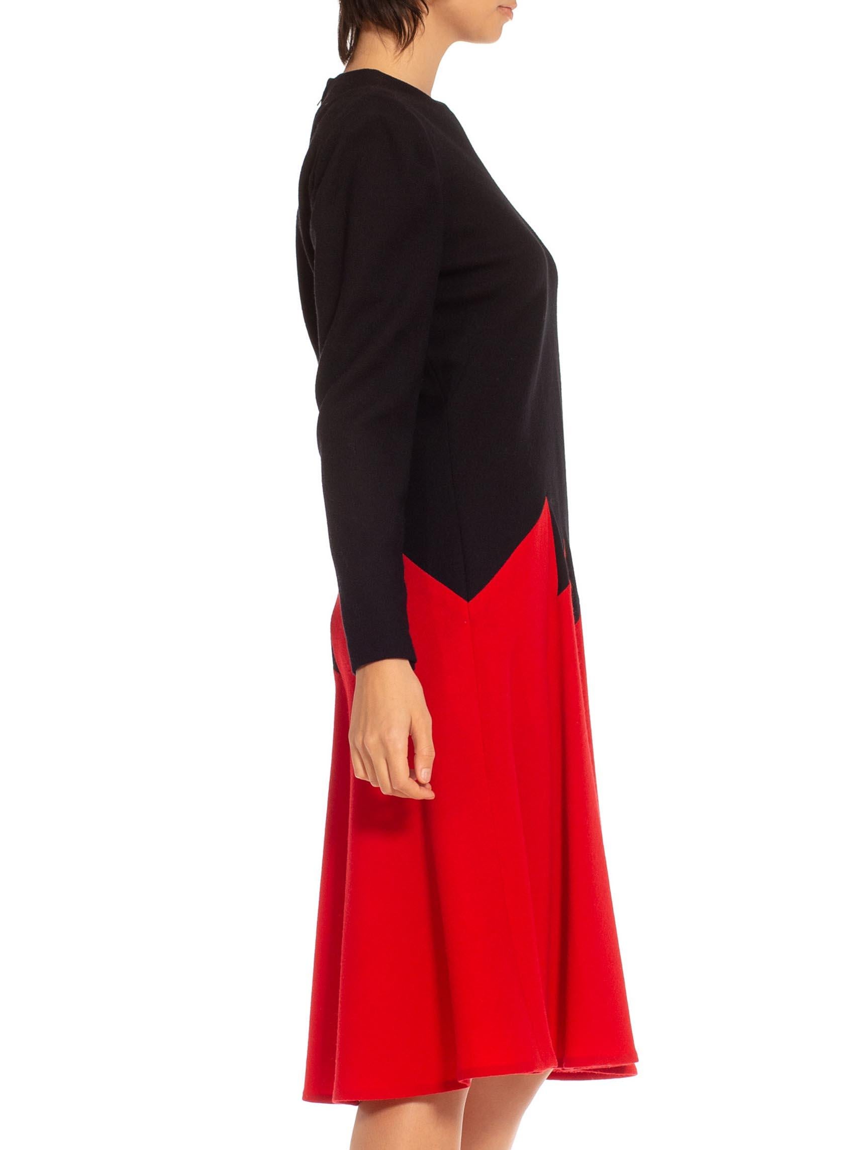 red long sleeved dress