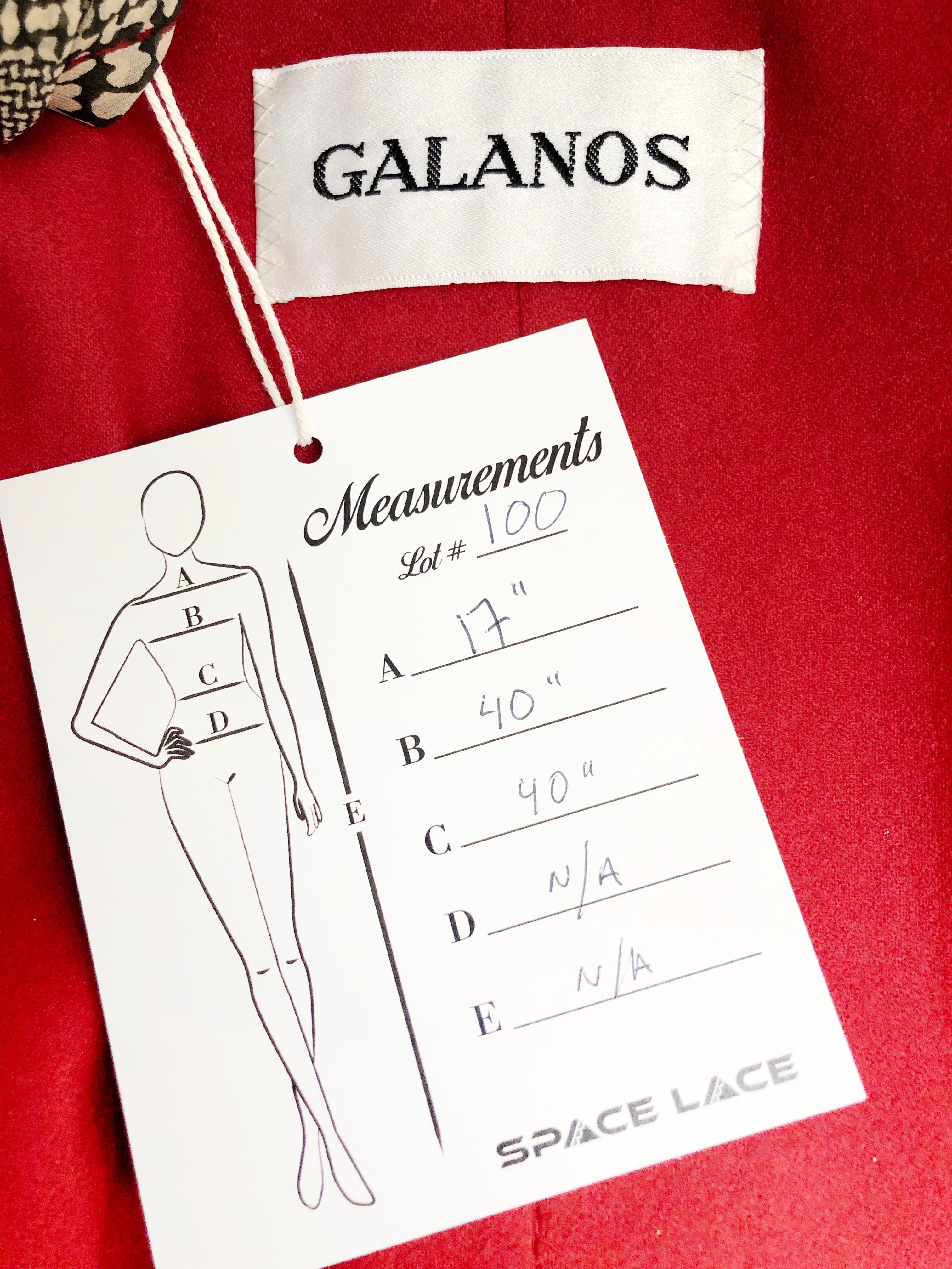 1980er Galanos Seidenkleid in einem Hahnentritt-Karo mit passender Wolljacke & Schal im Angebot 13