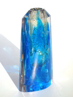 1980s "Galattici" Mario Ticcò VeArt Italian Design Murano Glass Vase