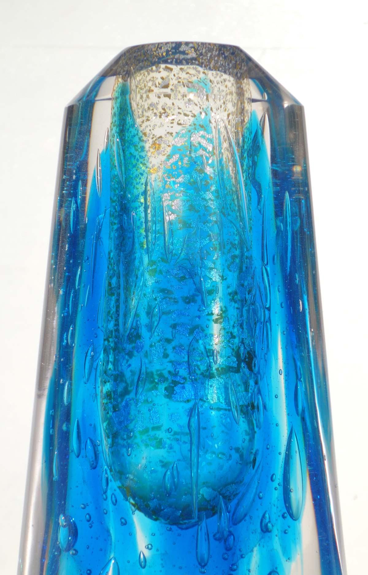 Vase en verre de Murano des années 1980 