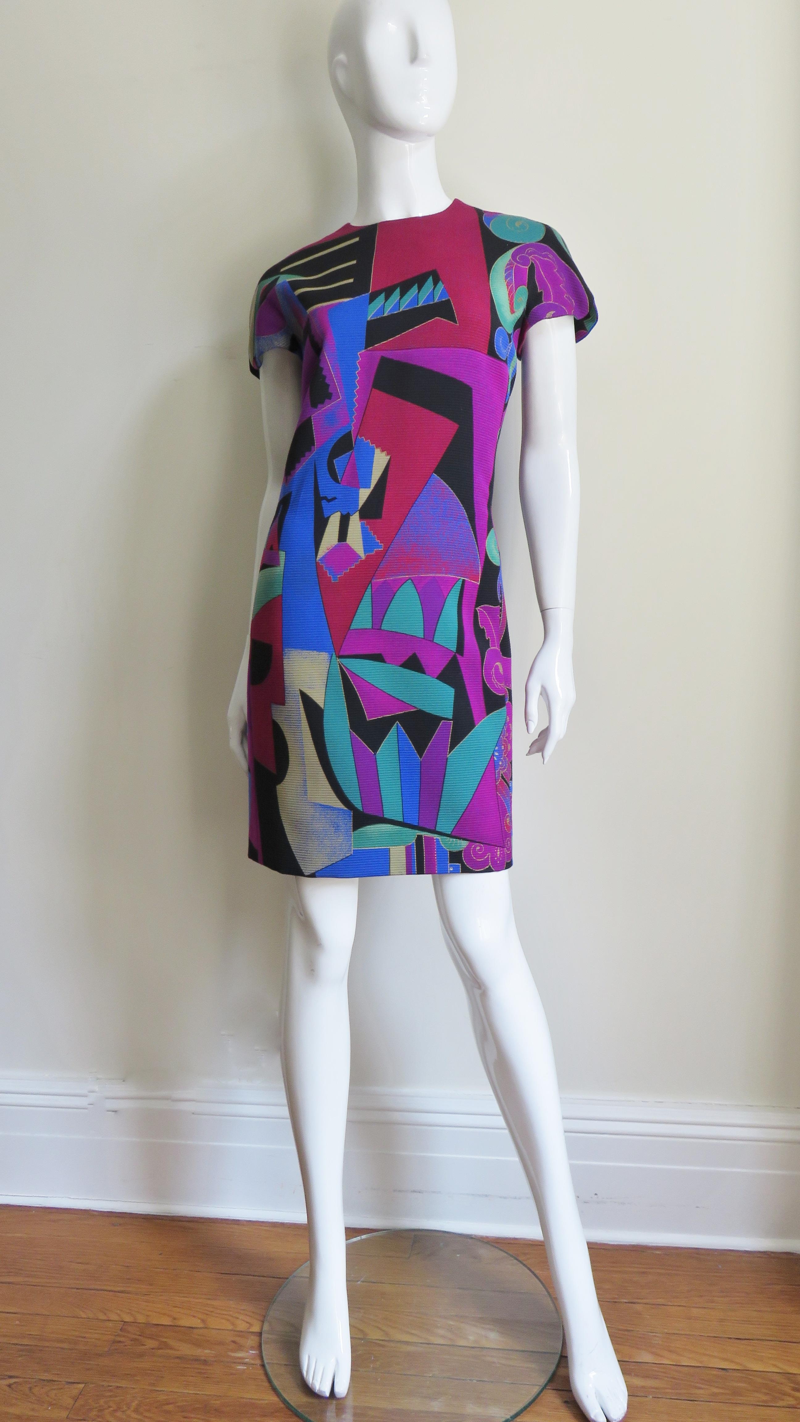 Women's Gianni Versace Graffiti Dress and Jacket A/W 1991 For Sale