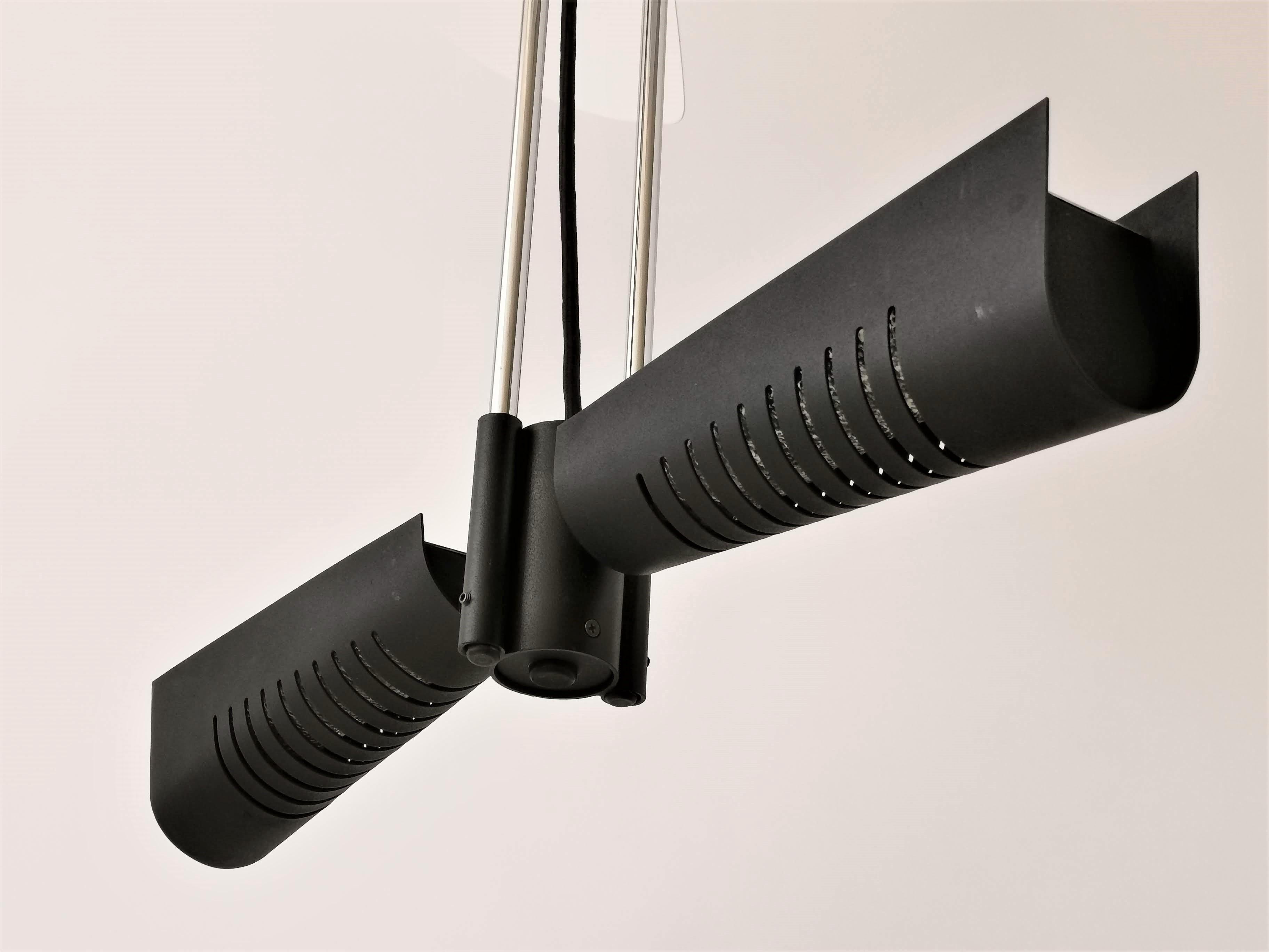 1980s Garcia Garay Wing Deflector Halogen Chandelier, Spain 5