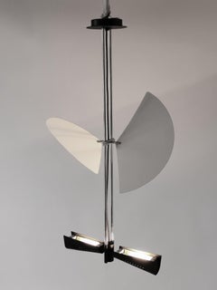 1980s Garcia Garay Wing Deflector Halogen Chandelier, Spain