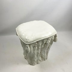 1980s Garden Ceramic Stool Edited by Maison Chaumette Paris for Chanel