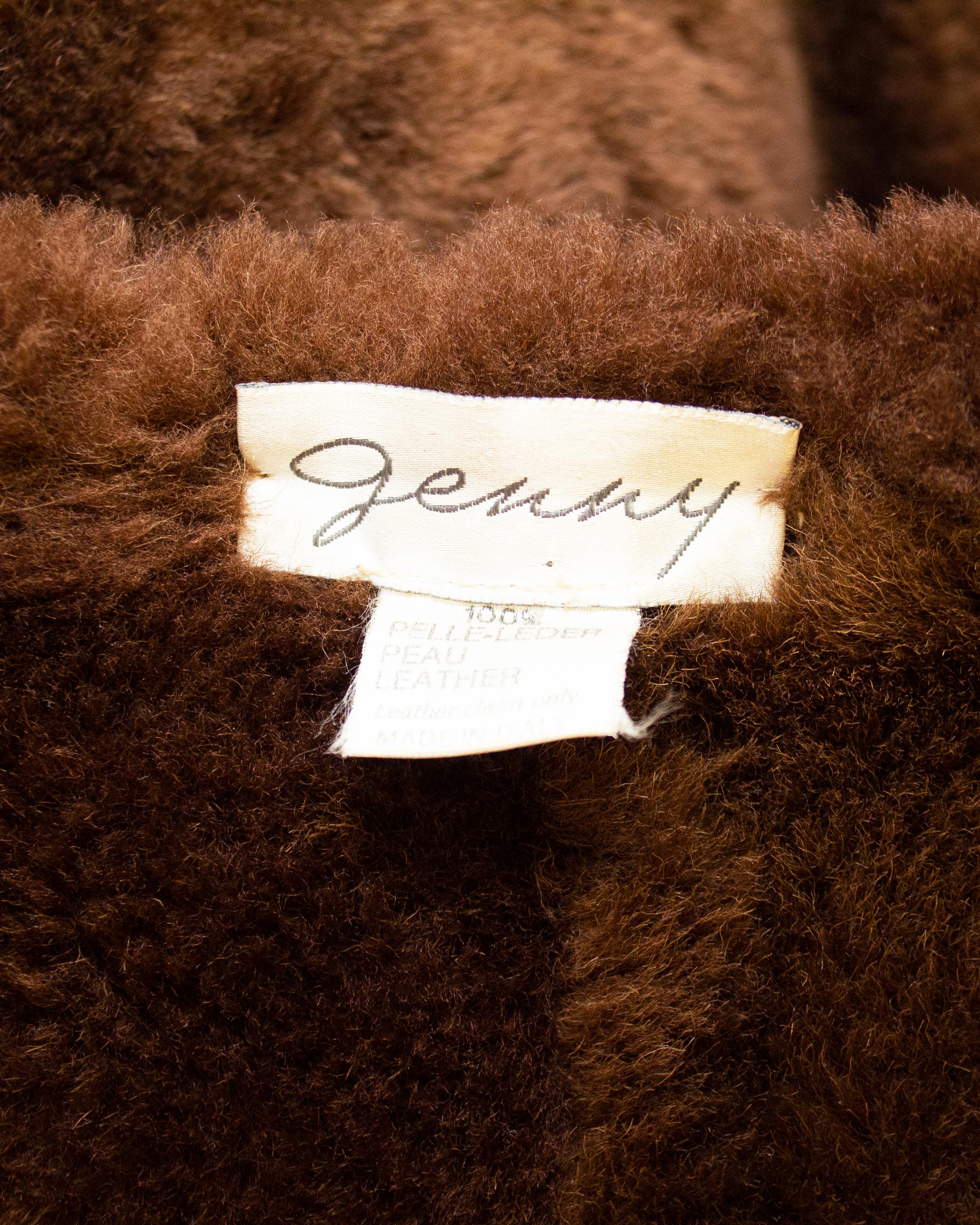 1980s Genny Brown Suede Bomber Jacket  For Sale 2