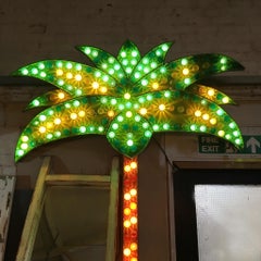 1980s Genuine Palm Tree Fairground Light