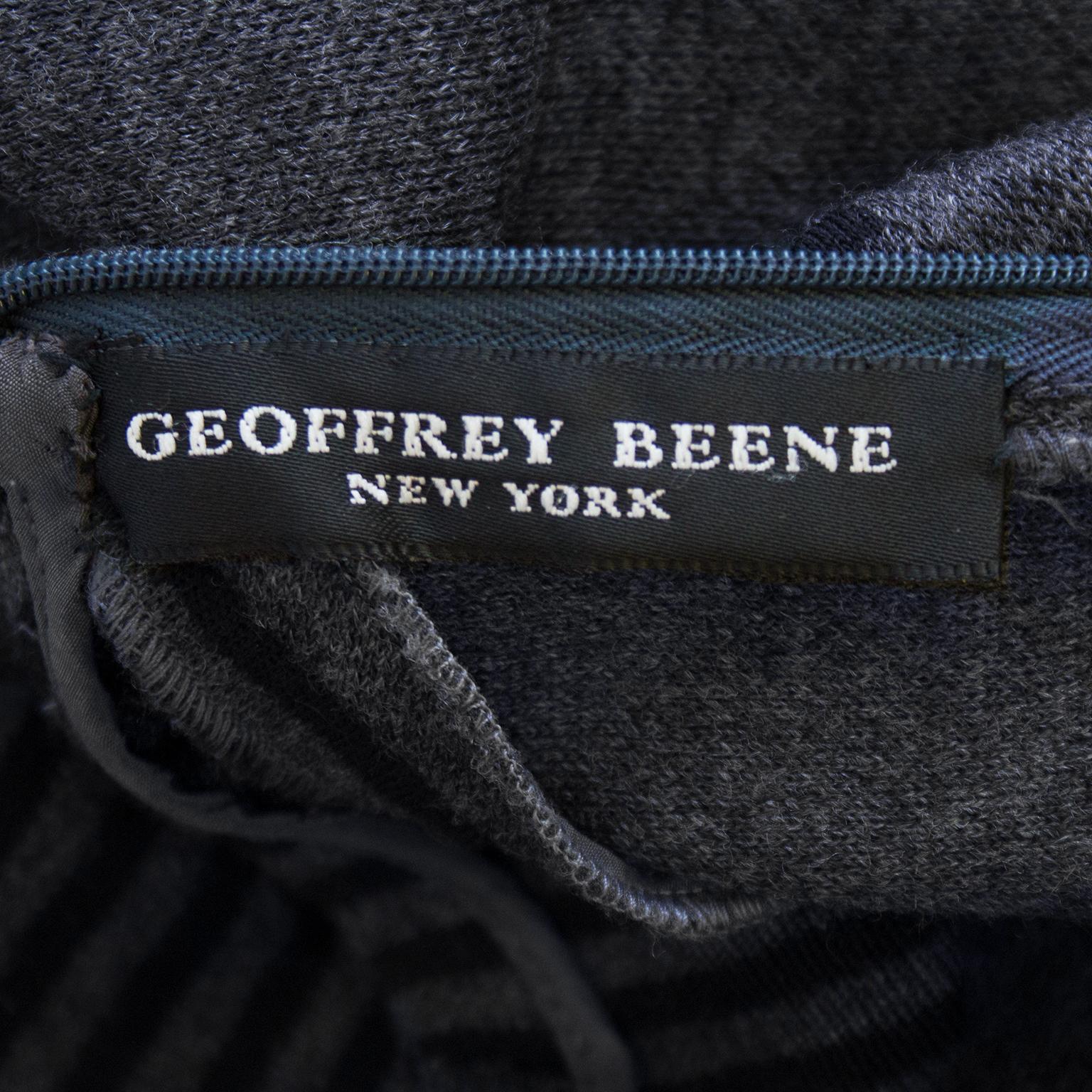 Women's 1980s Geoffrey Beene Grey Long Sleeve Jumpsuit For Sale