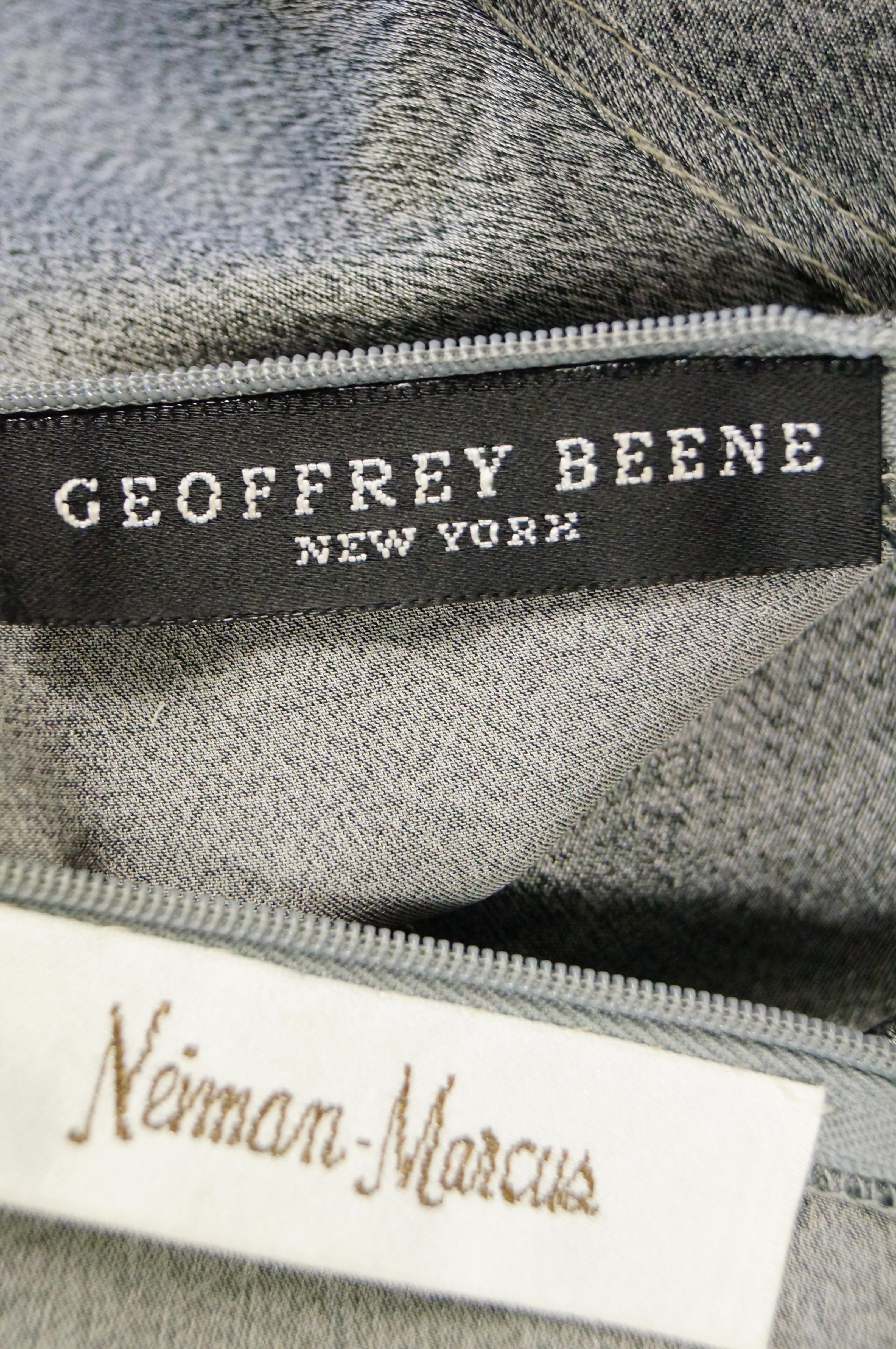 1980s Geoffrey Beene Silver Black & Purple Sequin Cocktail Dress Ensemble 6