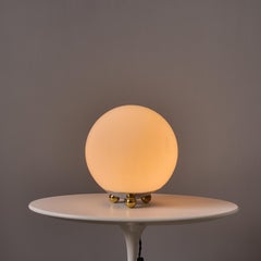 1980s Geometric Brass and Glass Table Lamp for Technolumen, Germany