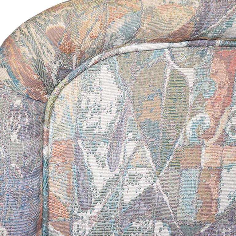 round upholstered chair