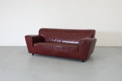1980s Gerard Van Den Berg 'Corvette' Sofa in Bordeaux Leather