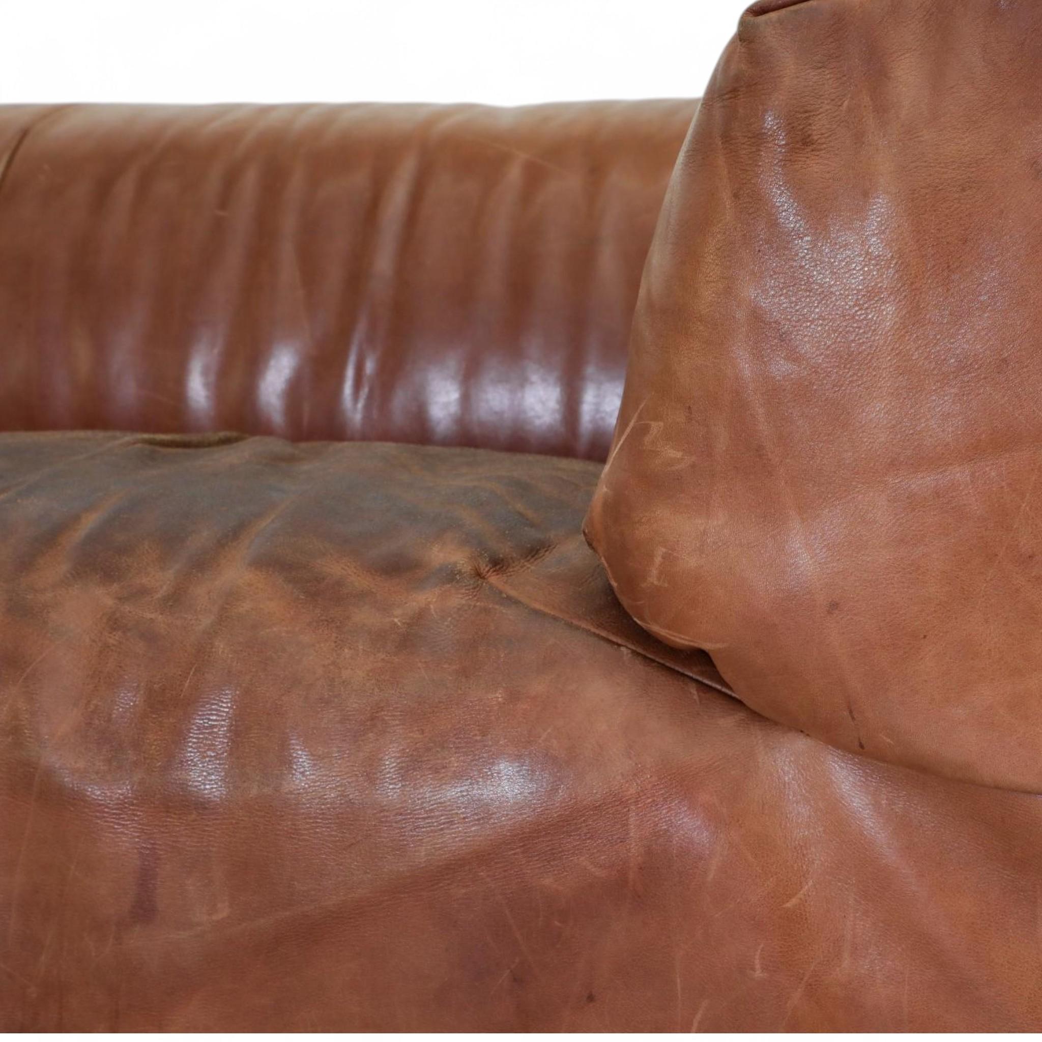 1980s Gerard Van Den Berg Leather Sofa For Montis 5