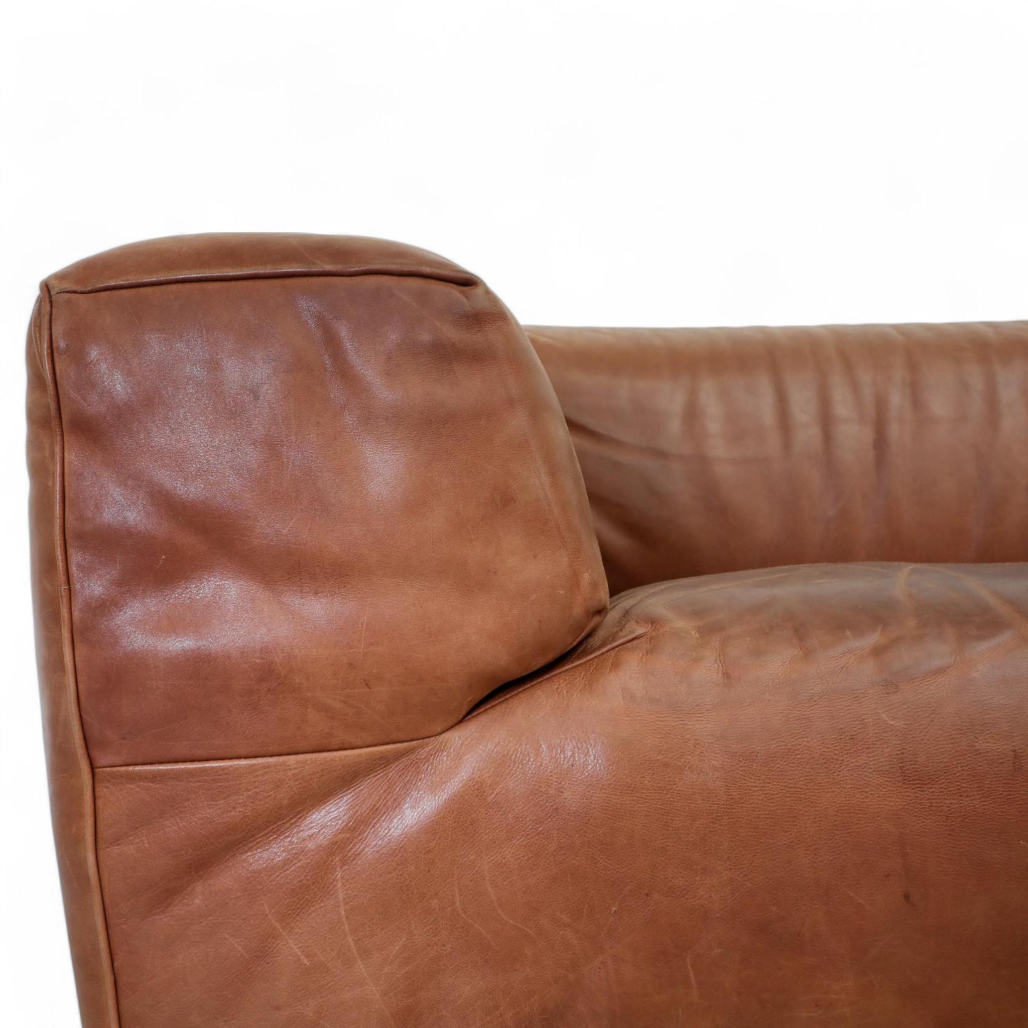 1980s Gerard Van Den Berg Leather Sofa For Montis 6