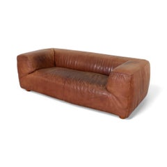 1980s Gerard Van Den Berg Leather Sofa For Montis