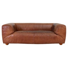 1980s Gerard Van Den Berg Leather Sofa For Montis