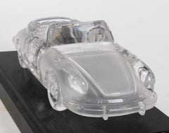 1980s German Glass Car Sculpture by Magic Cristal