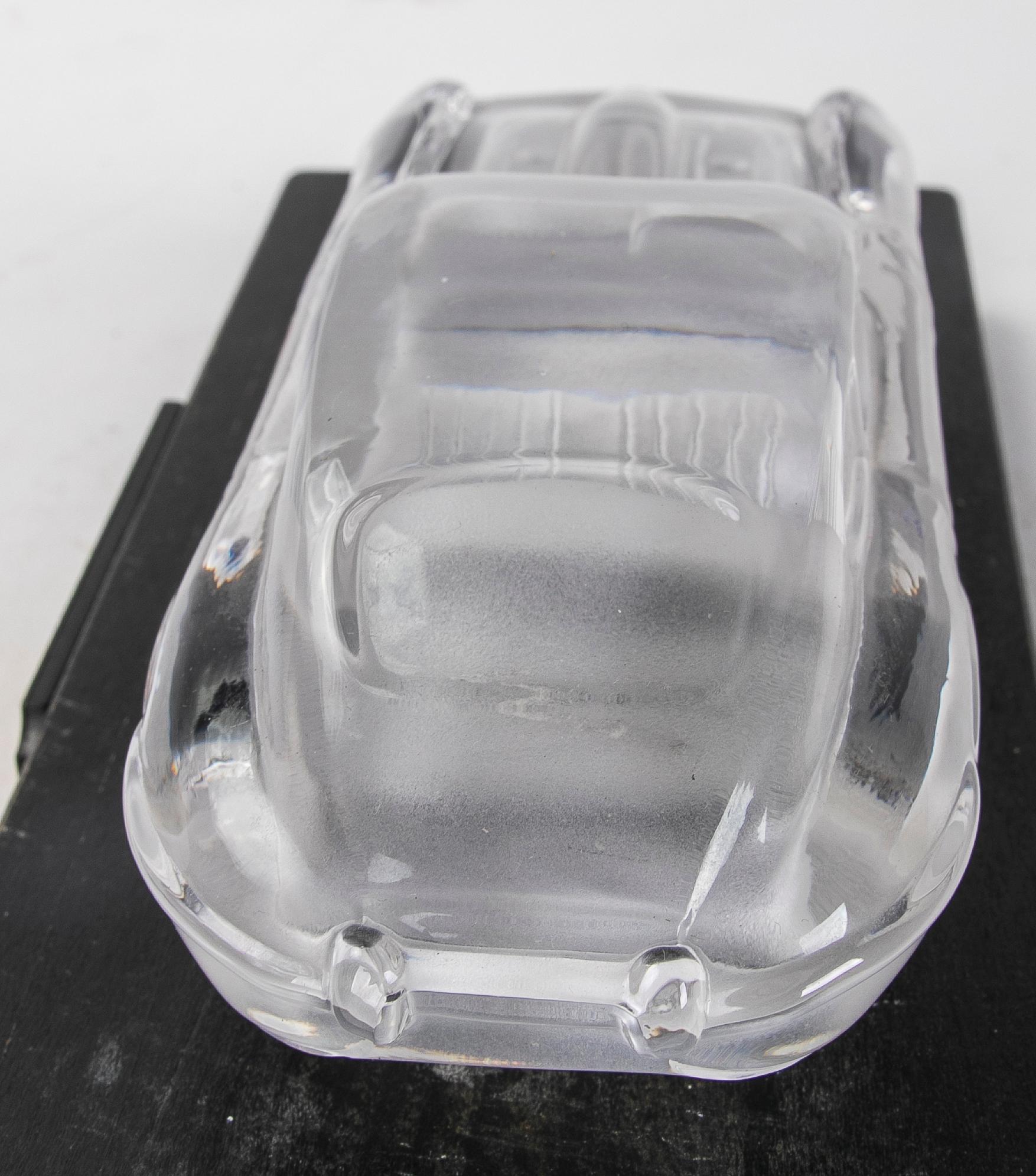 20th Century 1980s German Glass Car Sculpture by Magic Cristal For Sale