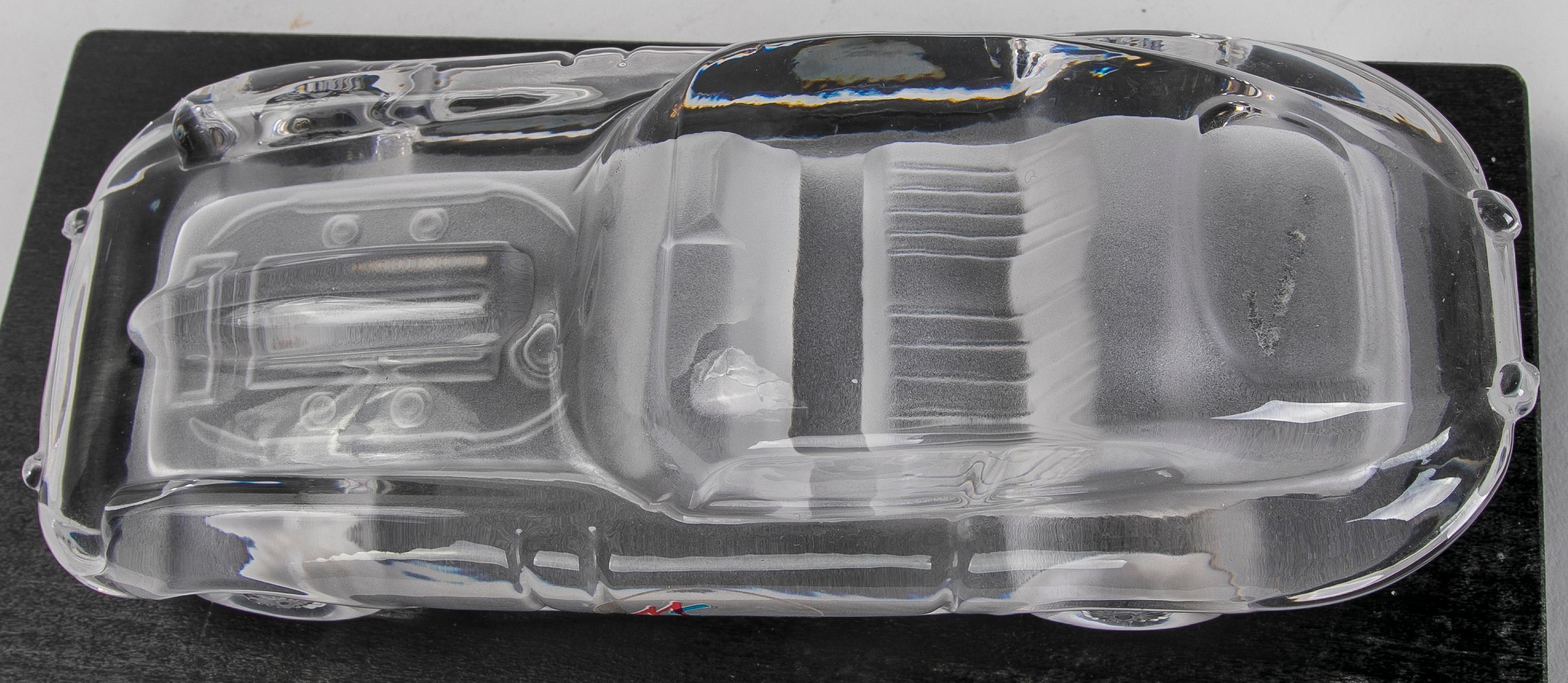 1980s German Glass Car Sculpture by Magic Cristal For Sale 1