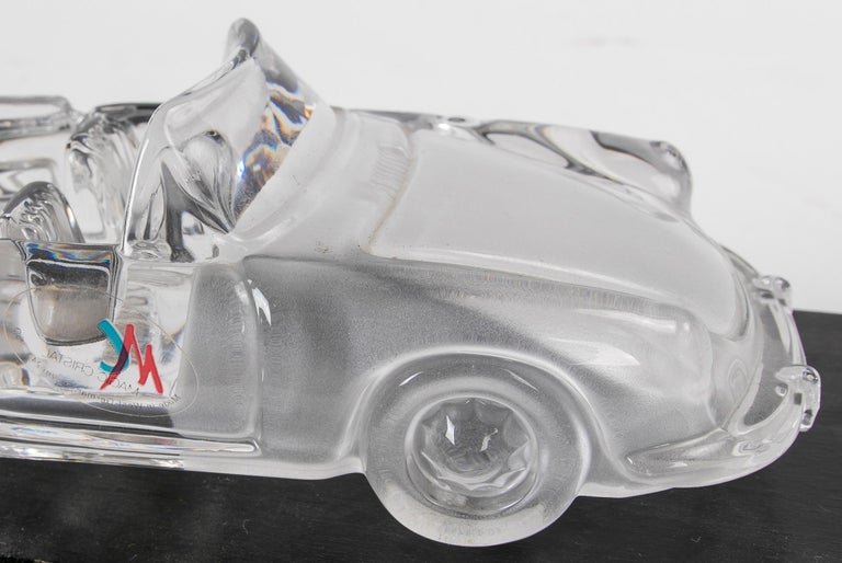 1980s German Glass Car Sculpture by Magic Cristal For Sale at 1stDibs
