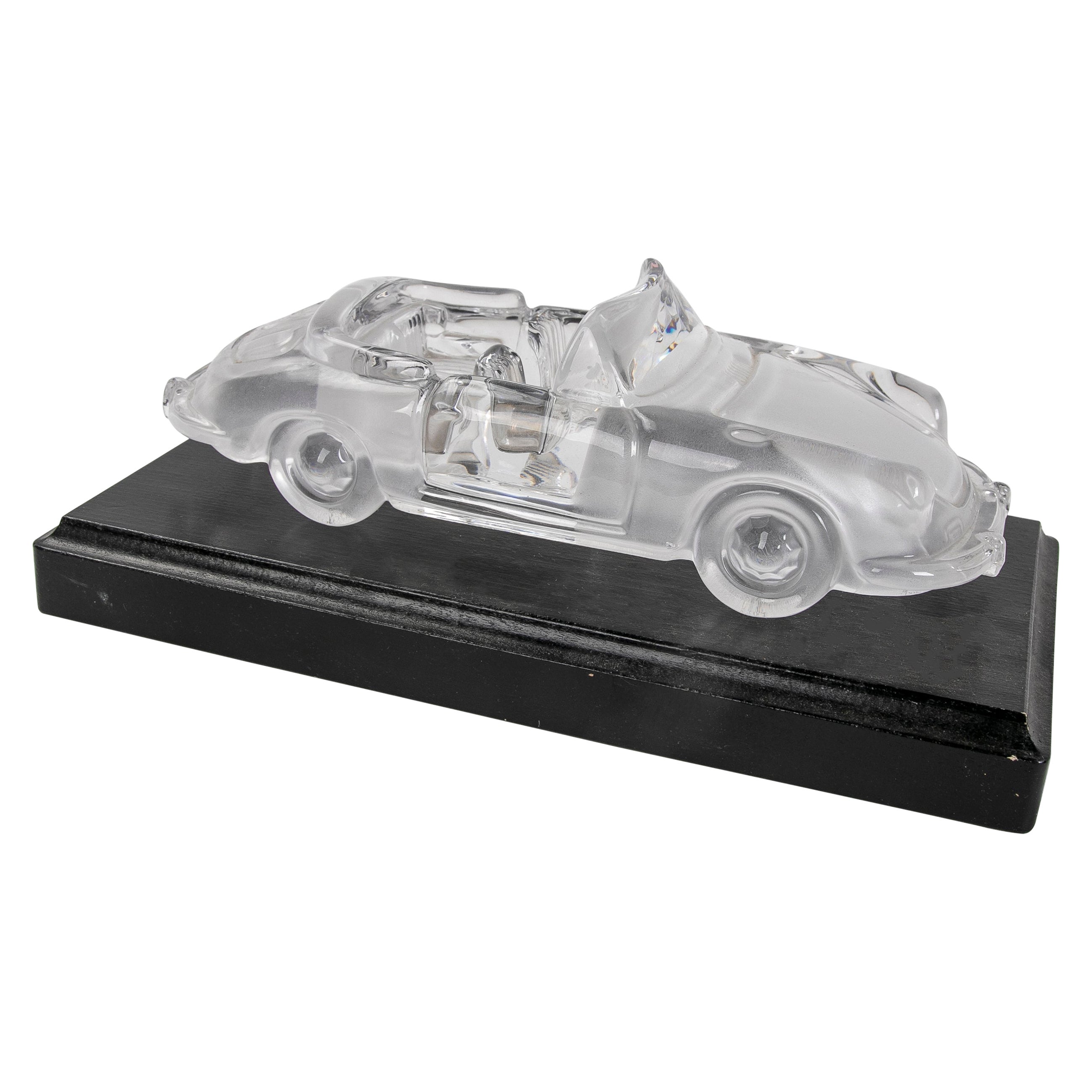 1980s German Glass Car Sculpture by Magic Cristal