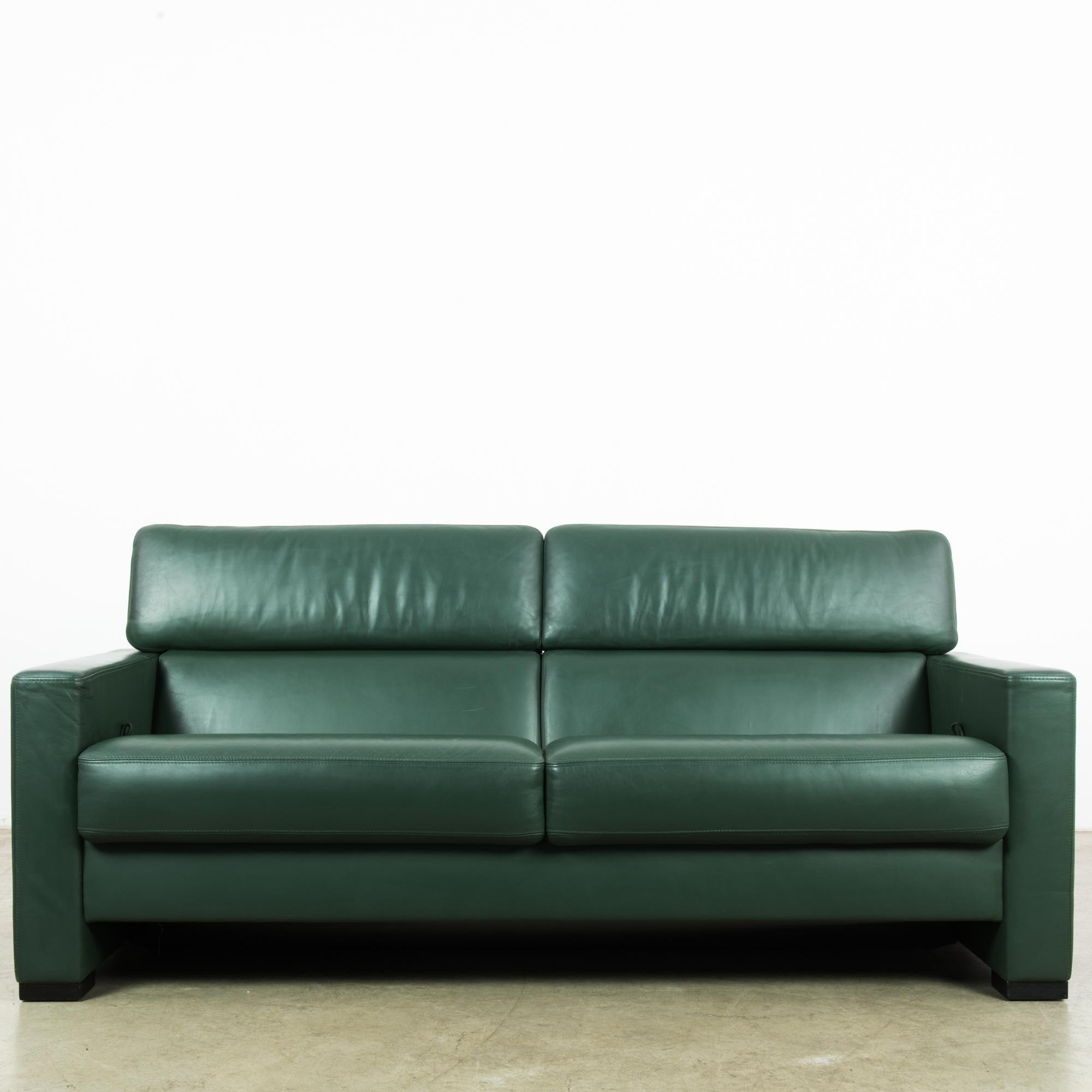 1980s German Leather Sofa by Brühl 5