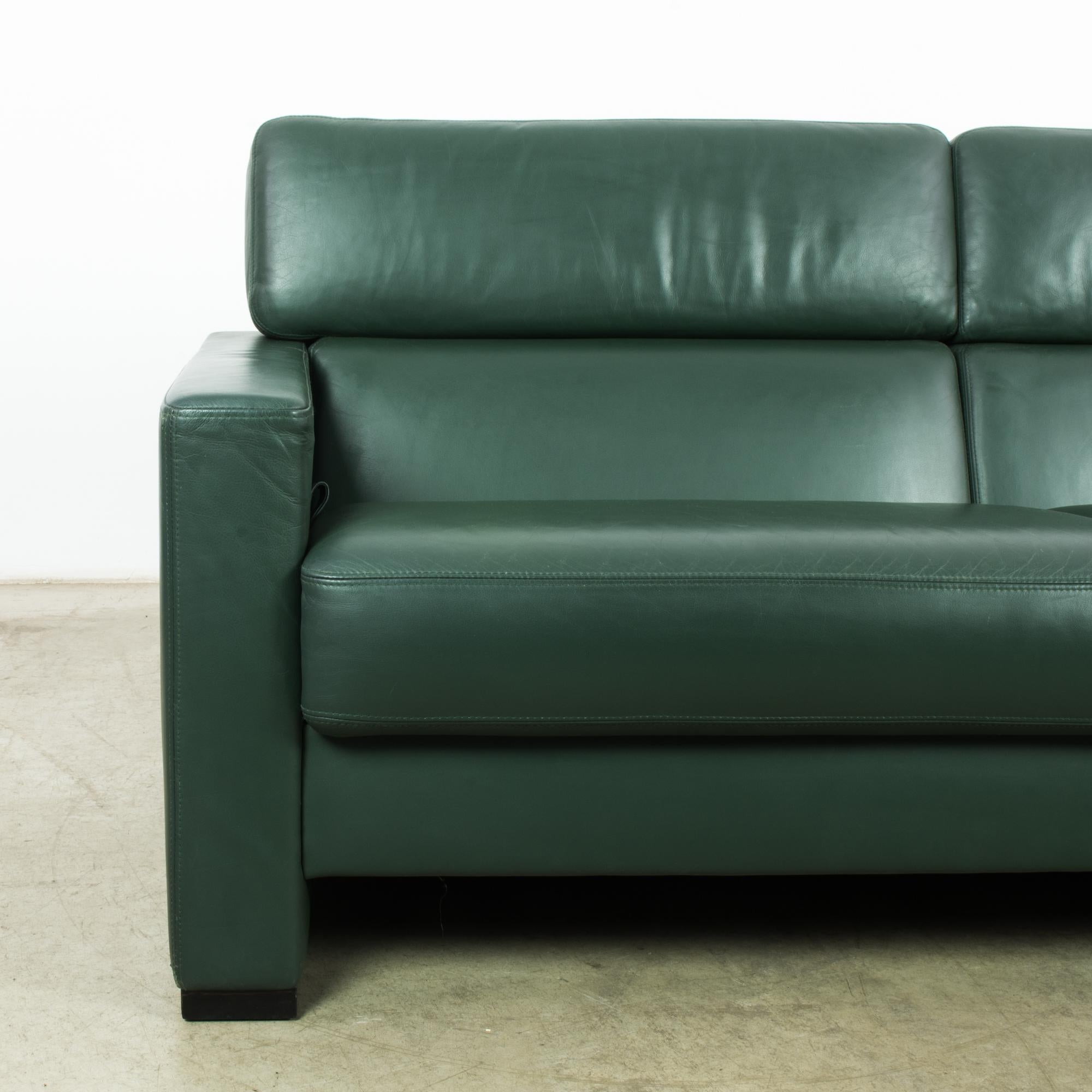 1980s German Leather Sofa by Brühl 8