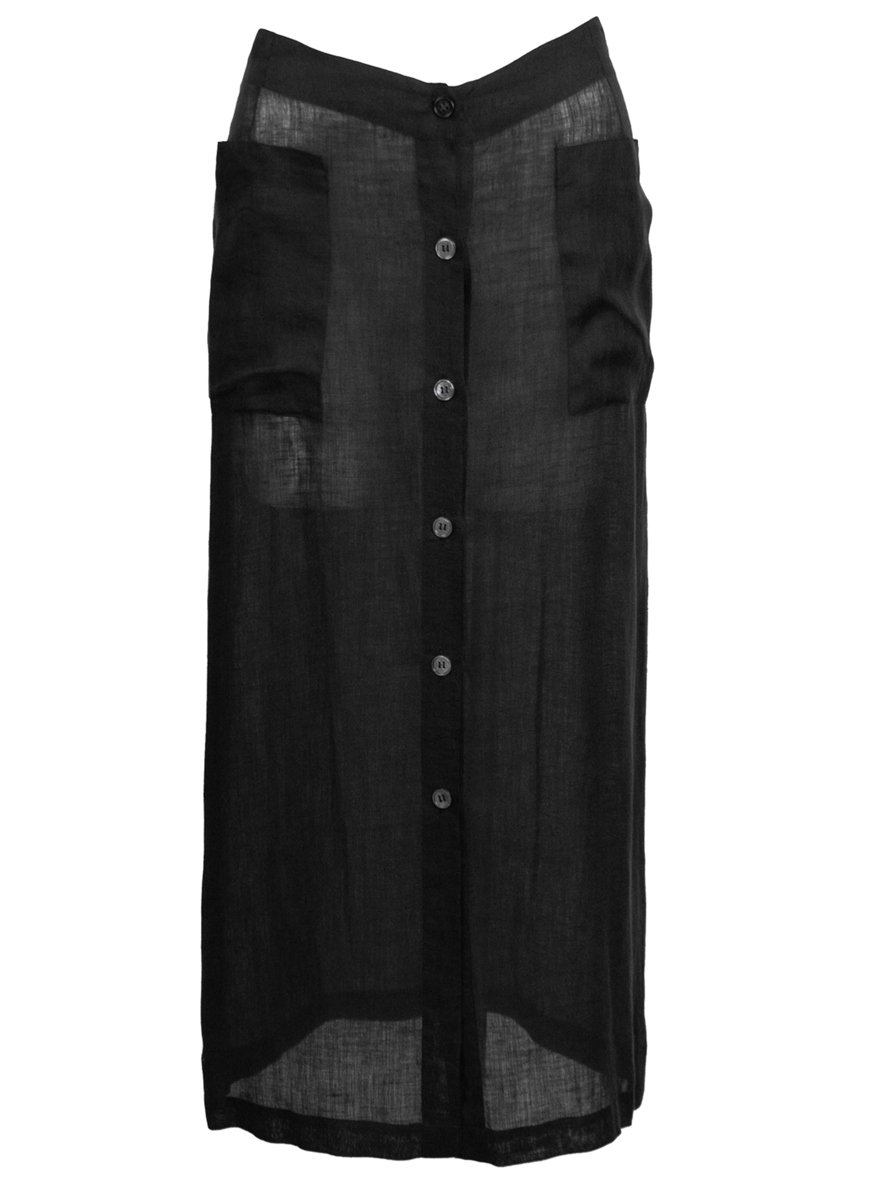 Women's 1980s Gianfranco Ferre Black Linen Vest and Skirt Ensemble For Sale