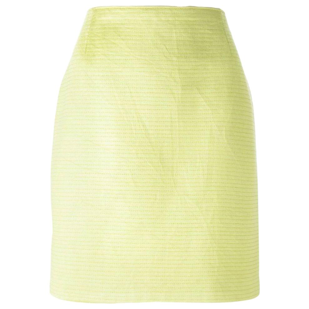 1980s Gianfranco Ferrè Lime Tube Skirt For Sale