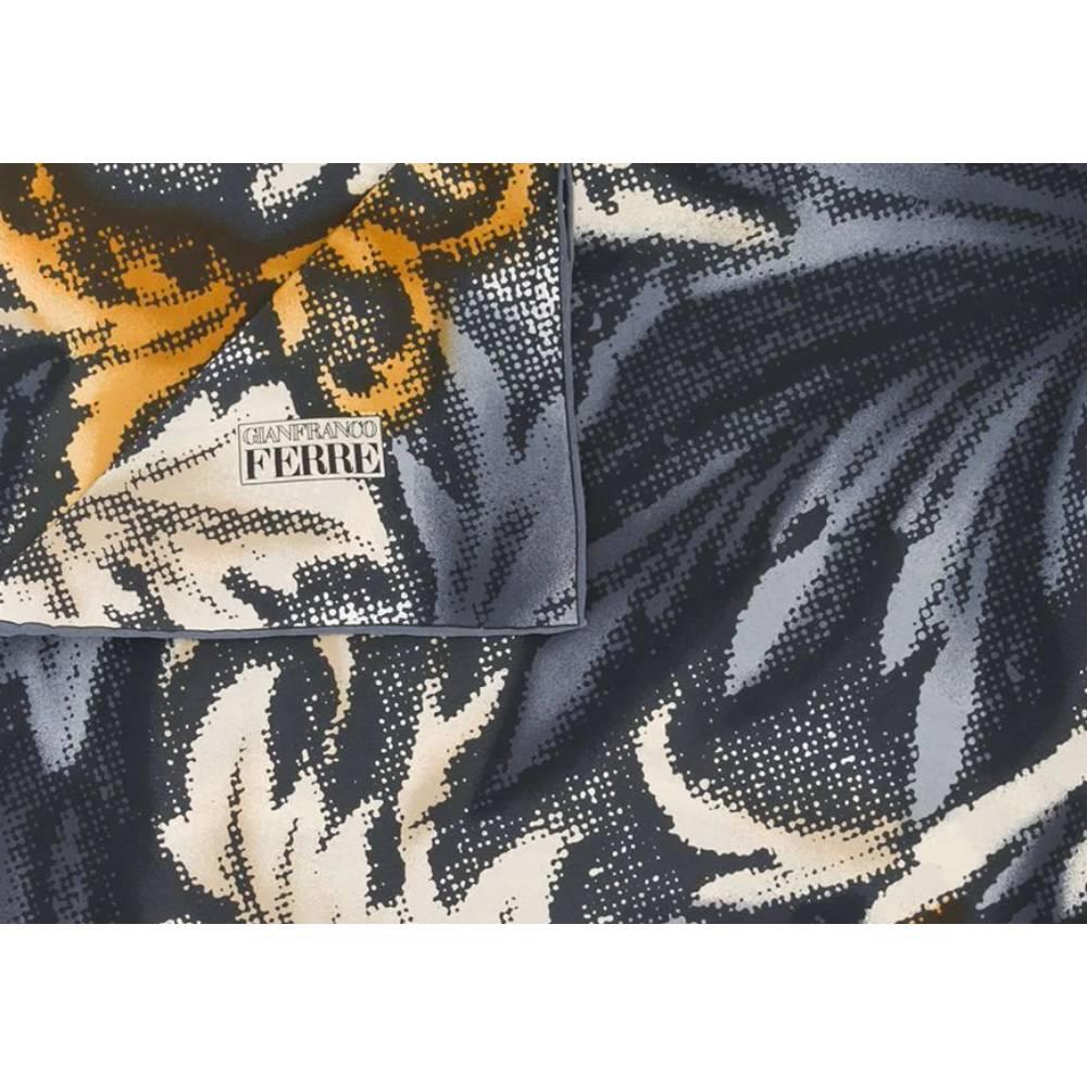 Black 1980s Gianfranco Ferré Scarf