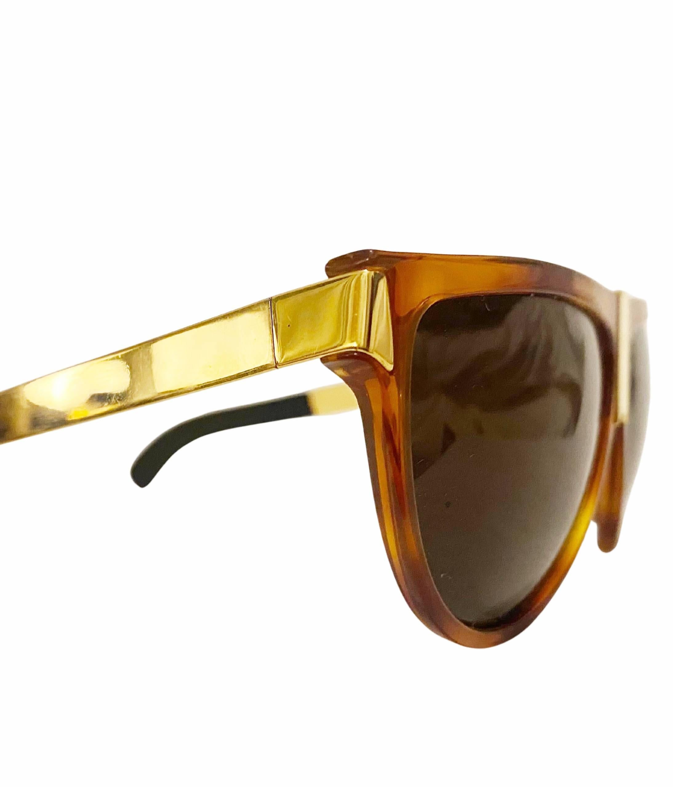 Women's or Men's 1980S Gianfranco Ferre Tortoise Frame Sunglasses For Sale