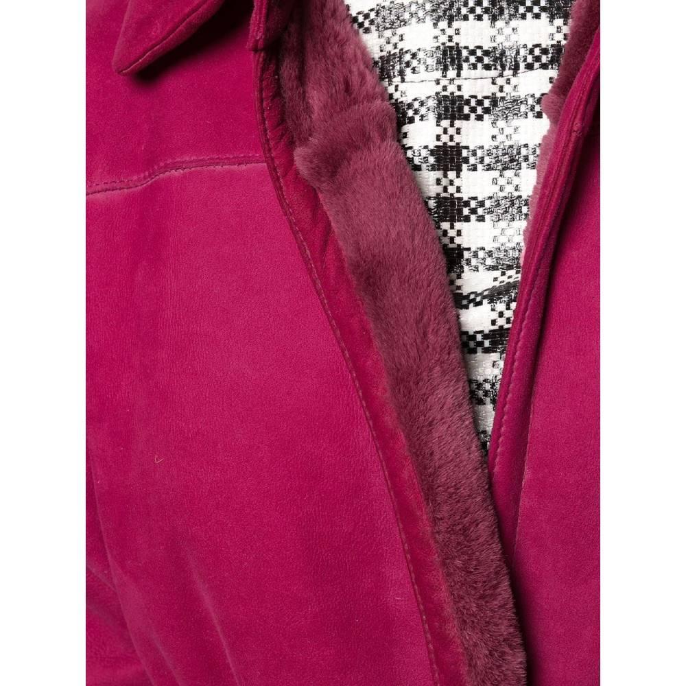 1980s Gianfranco Ferré Vintage Pink Sheepskin Coat For Sale 1