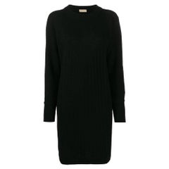 1980s Gianni Versace Black Knitted Dress