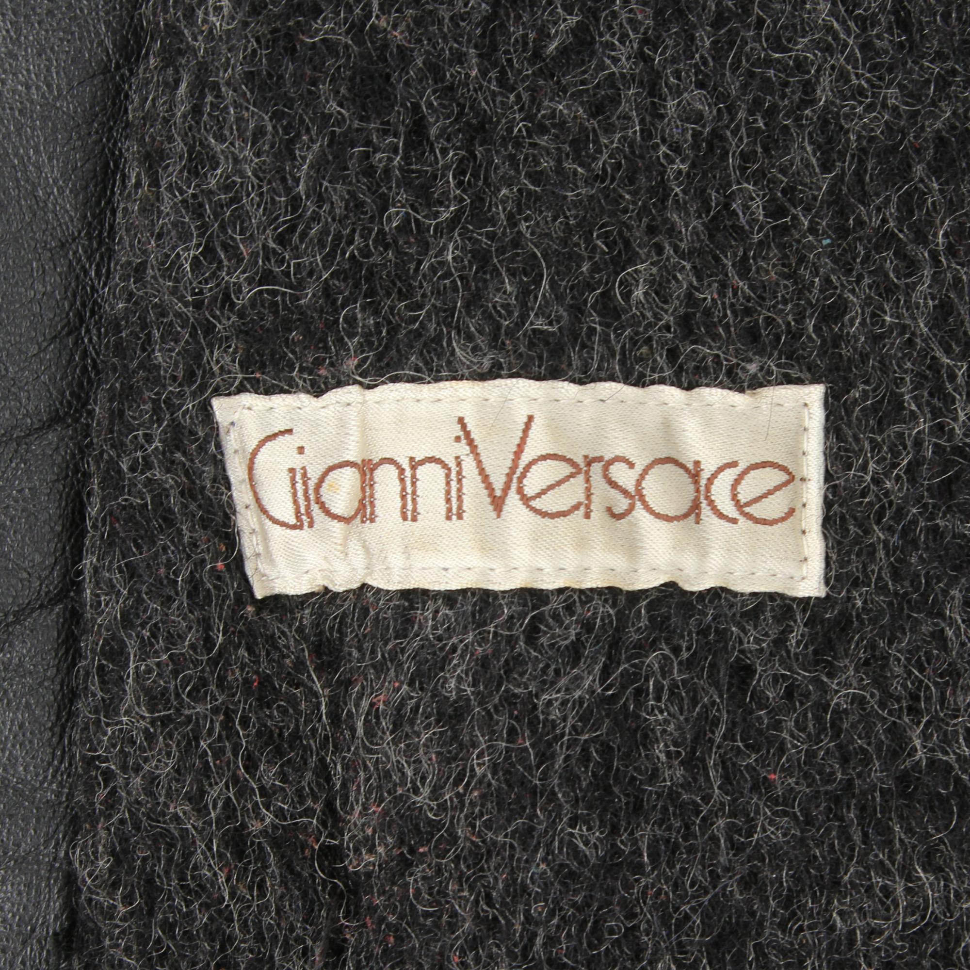 1980s Gianni Versace Black Leather Jacket 6